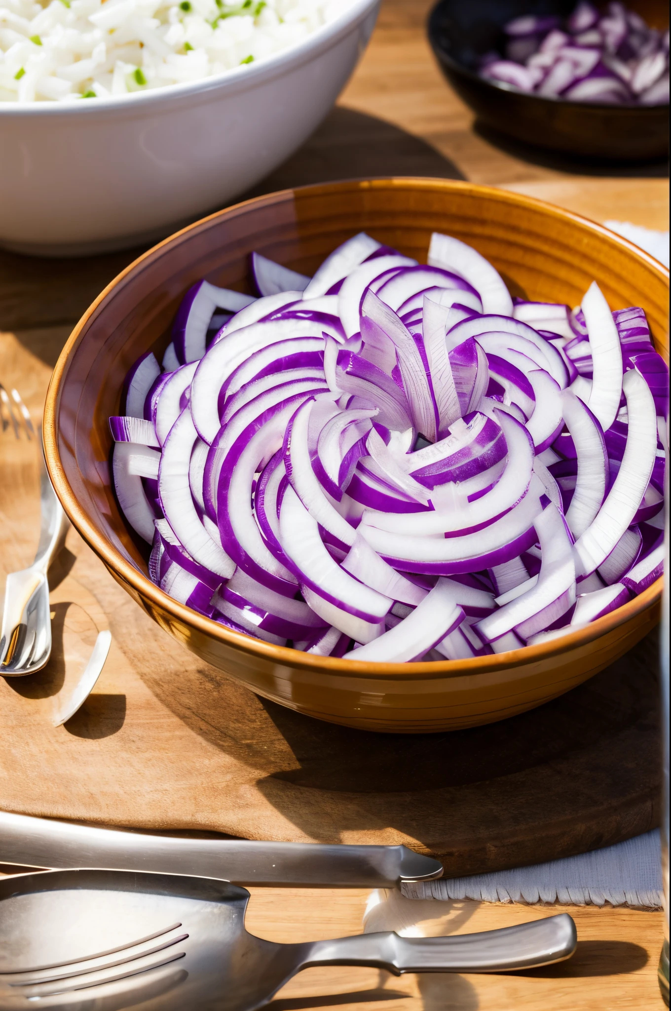 (Best quality,8K,Masterpiece:1.3),NOhumans,clear glass bowl,There are a few purple onion pieces inside, diced onions,(minced onions:1.2), (thin onions:1.2), blend, detalhe poderoso, intense detail, on the white background, Clear detail, professional,(Hyper-realistic:1.3)
