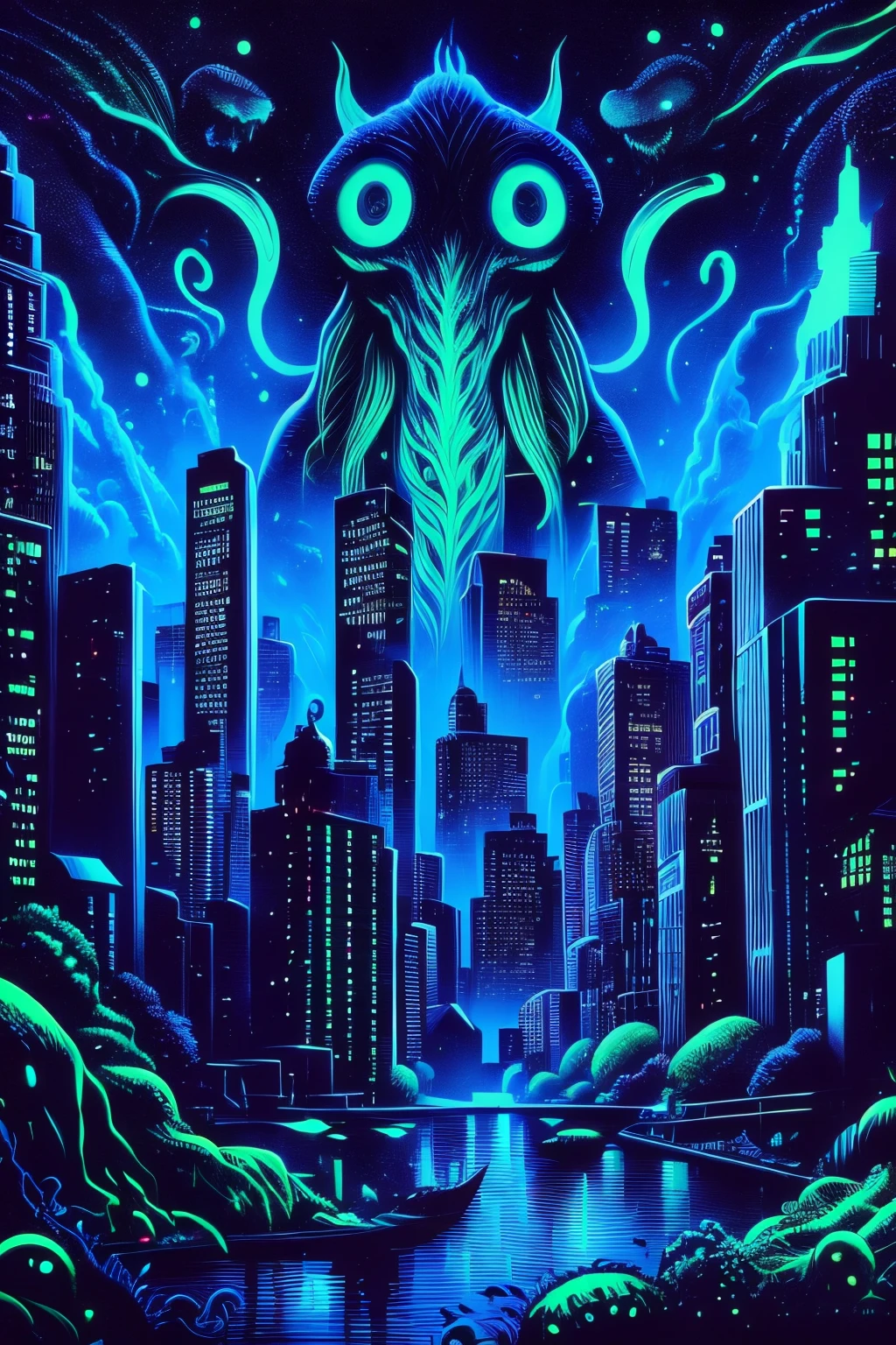 blacklight,Cthulhu,monster,city