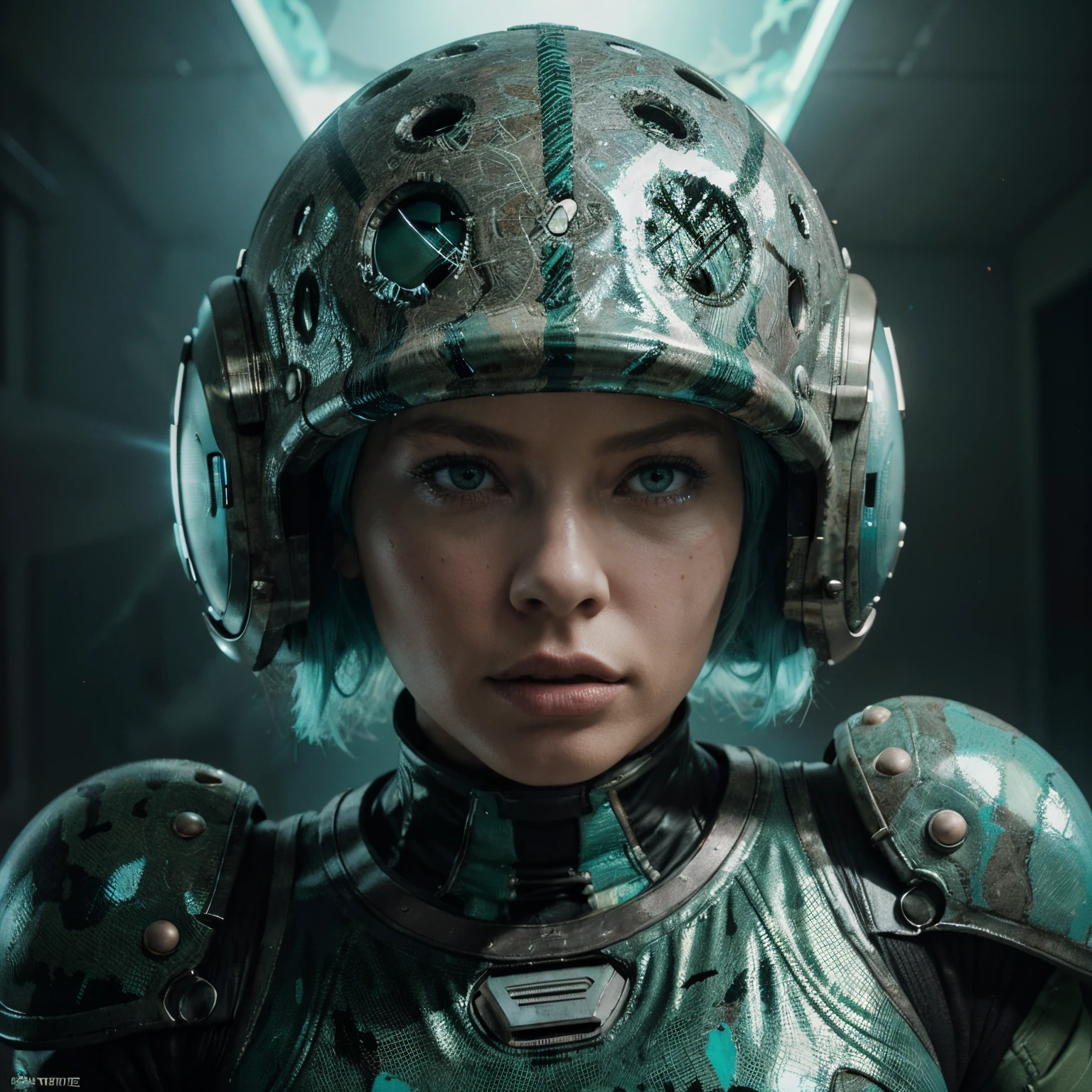 A toon Crazy whit a Big ONE a Only RED Eye Robot CCCP Soviet, and sEport team, tongs in hands, Tv head, pinhead, camouflage Gold Silver Pink Rusty, Ambient in a meteorite crater super detailed, center, beautiful, soft lighting, focused on the character, 4K resolution, photorealistic rendering,