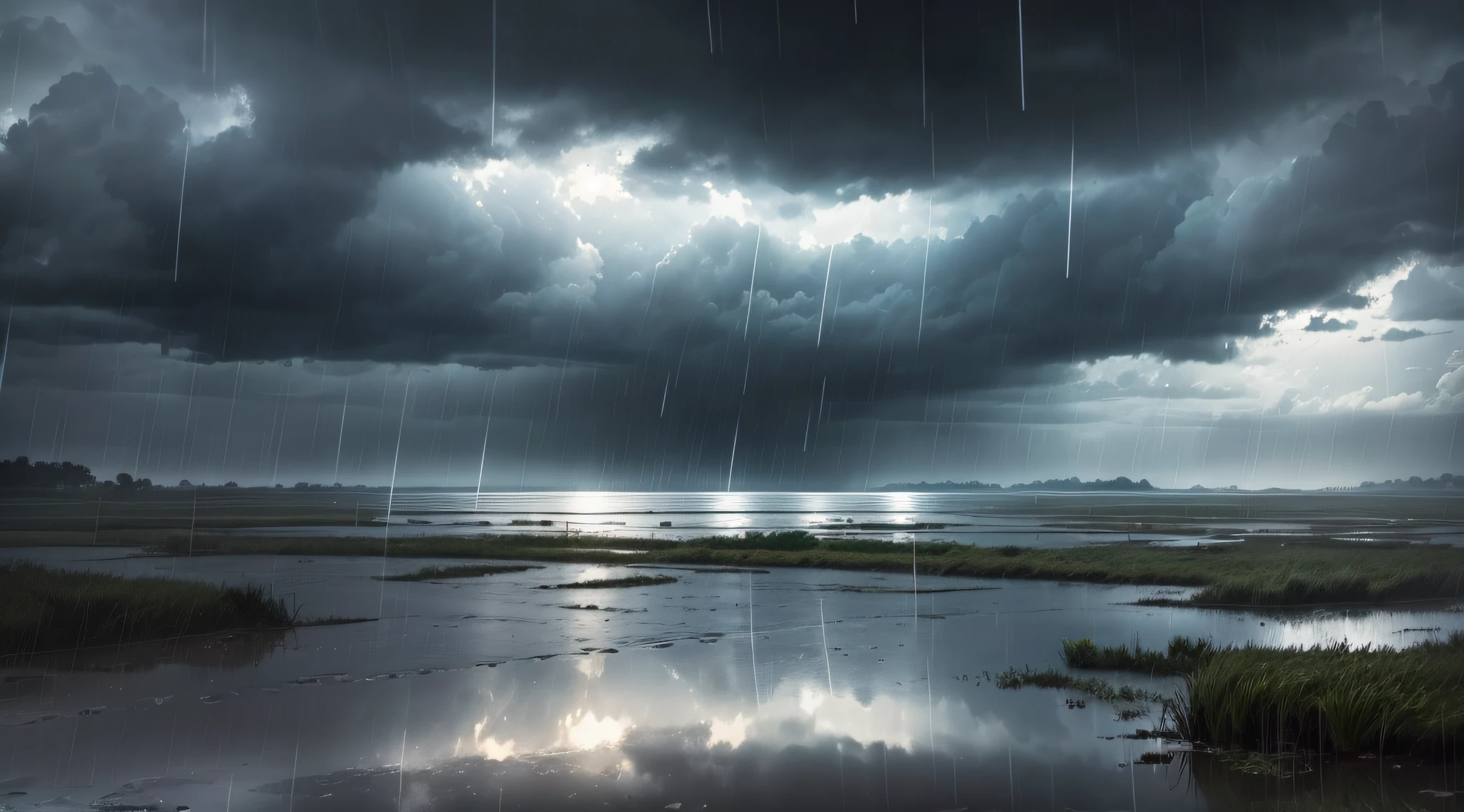 Rain, Stormy sky, Raindrops, Nature