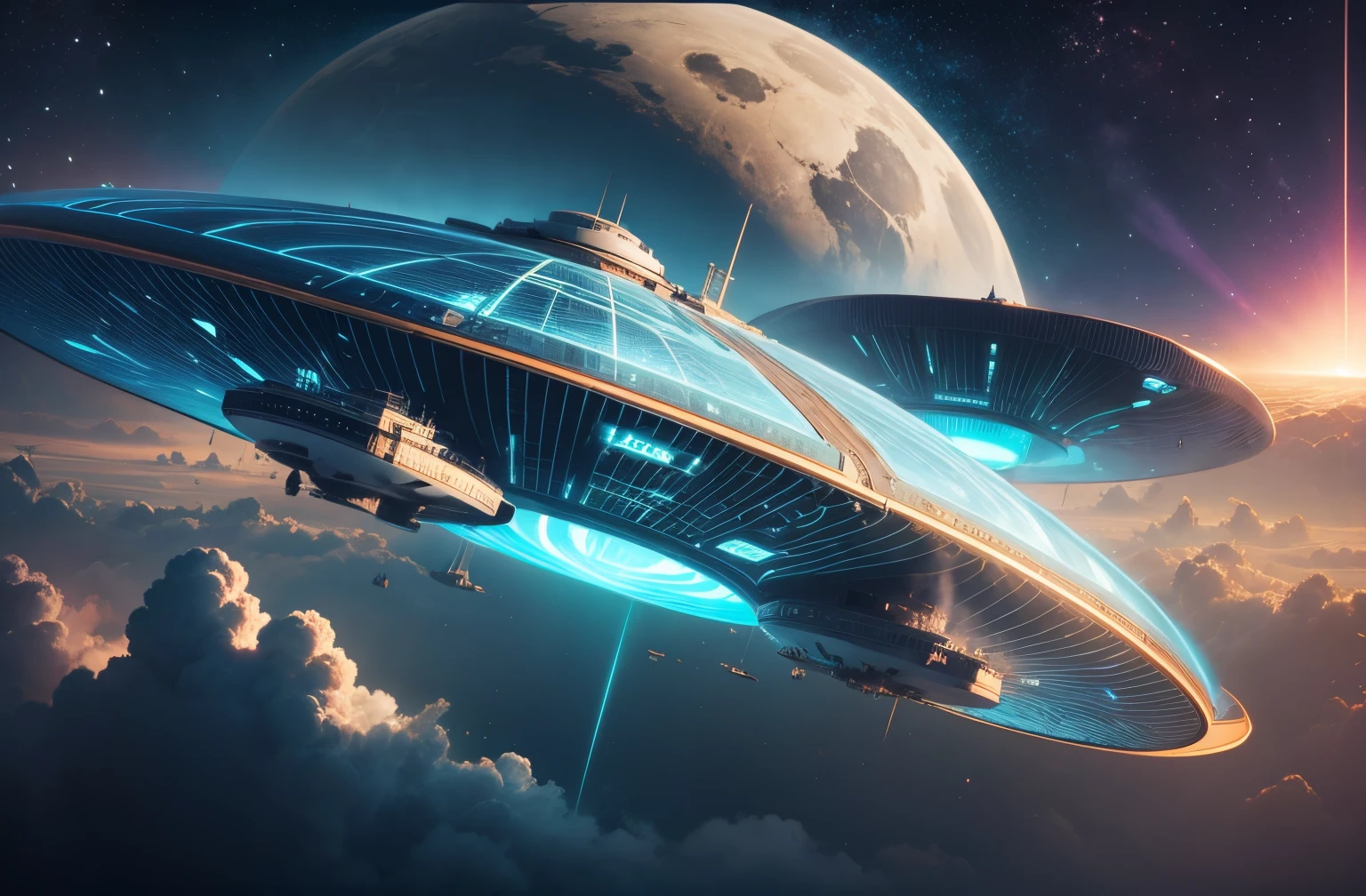 Alien mothership eradicates populated alien cities with orbital lasers --auto --s2
