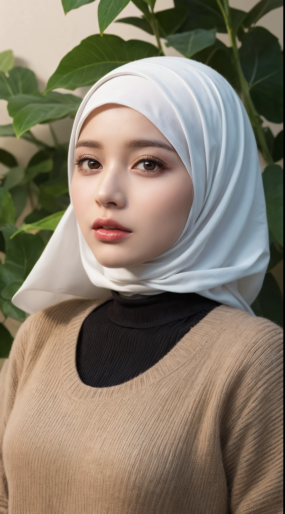 Masterpiece, a realistic beautiful woman wearing hijab,muslim suit,mosque