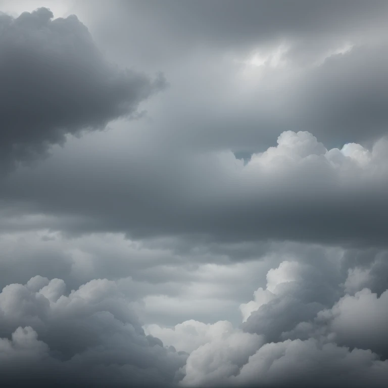 Gray and gloomy background with clouds and a smooth gradient from dark blue to dark grey