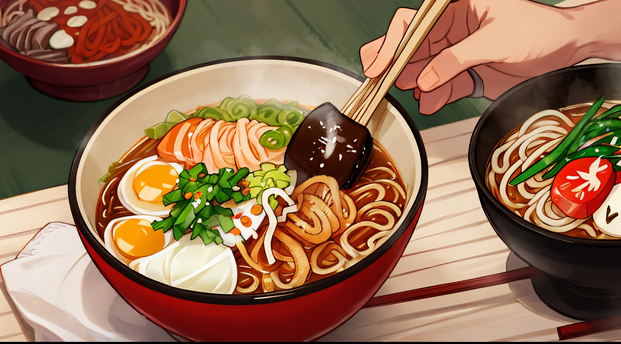 Kabuto Yakushi eating Ramen