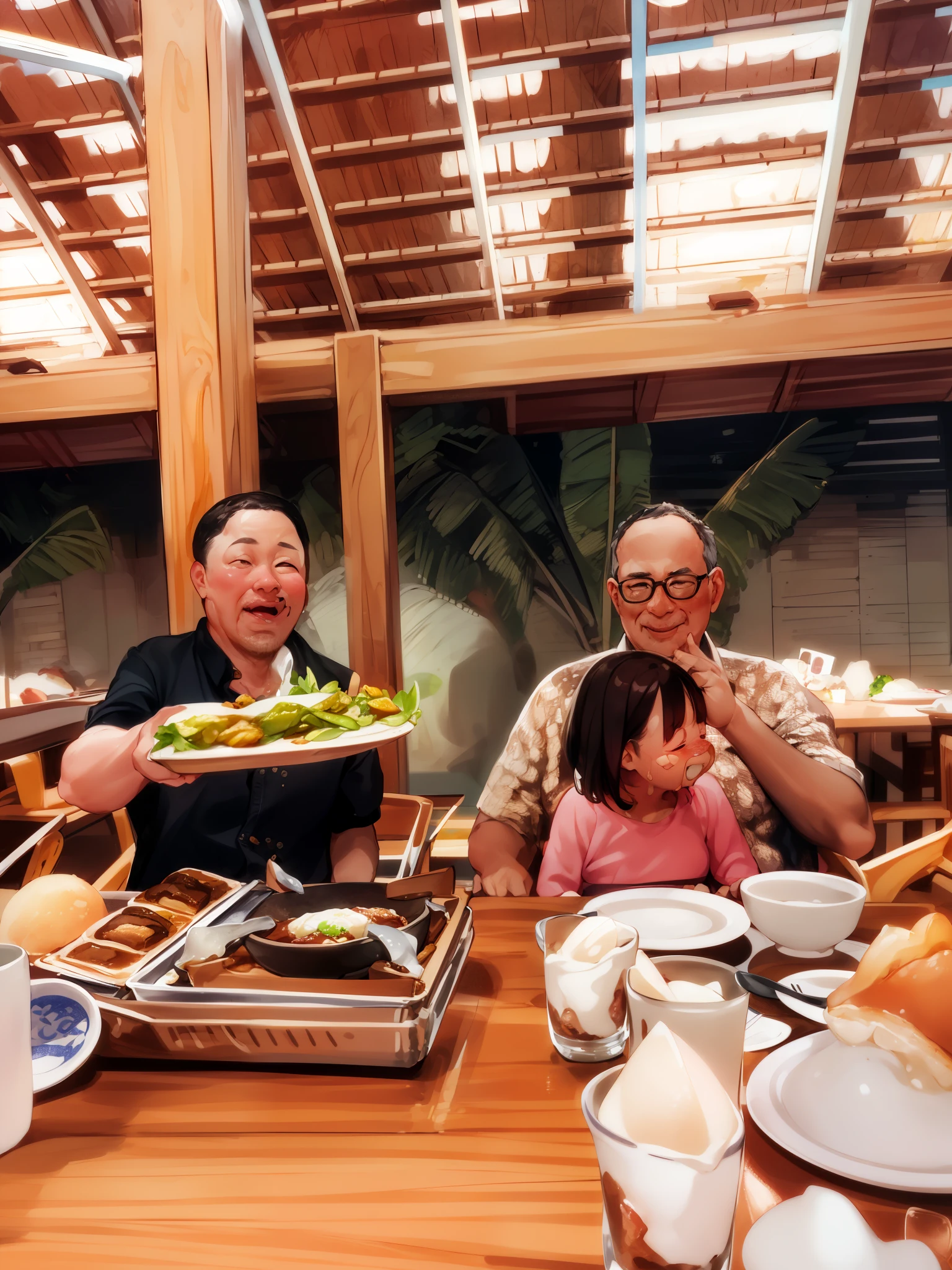 there are people sitting at a table with plates of food, family dinner, 😭 🤮 💕 🎀, people inside eating meals, eating, 4 k post, 4k post, 🤬 🤮 💕 🎀, family, offering a plate of food, abcdefghijklmnopqrstuvwxyz, shot on nikon z9, dinner is served