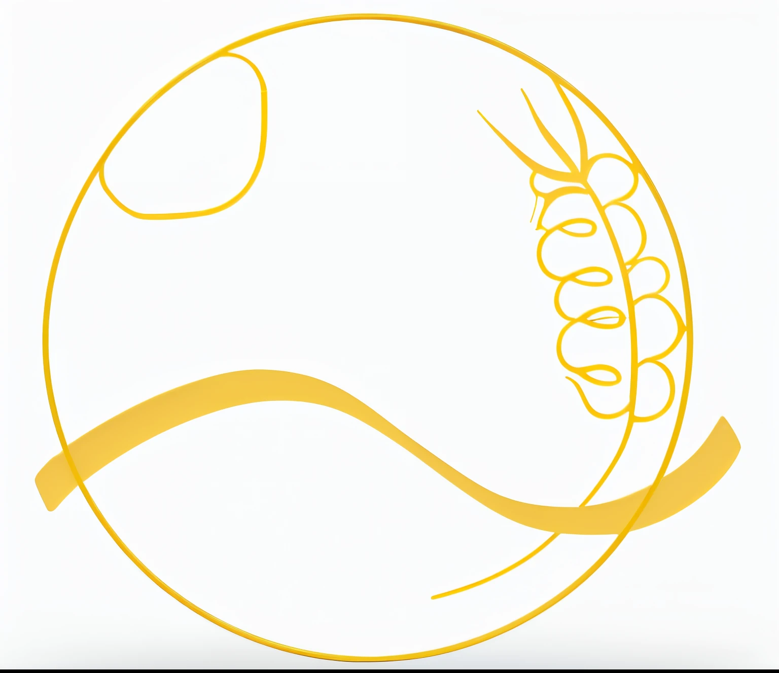 Simple design, Logo design, cycle frame, gold field on the button, wheat on the right, sun on the top