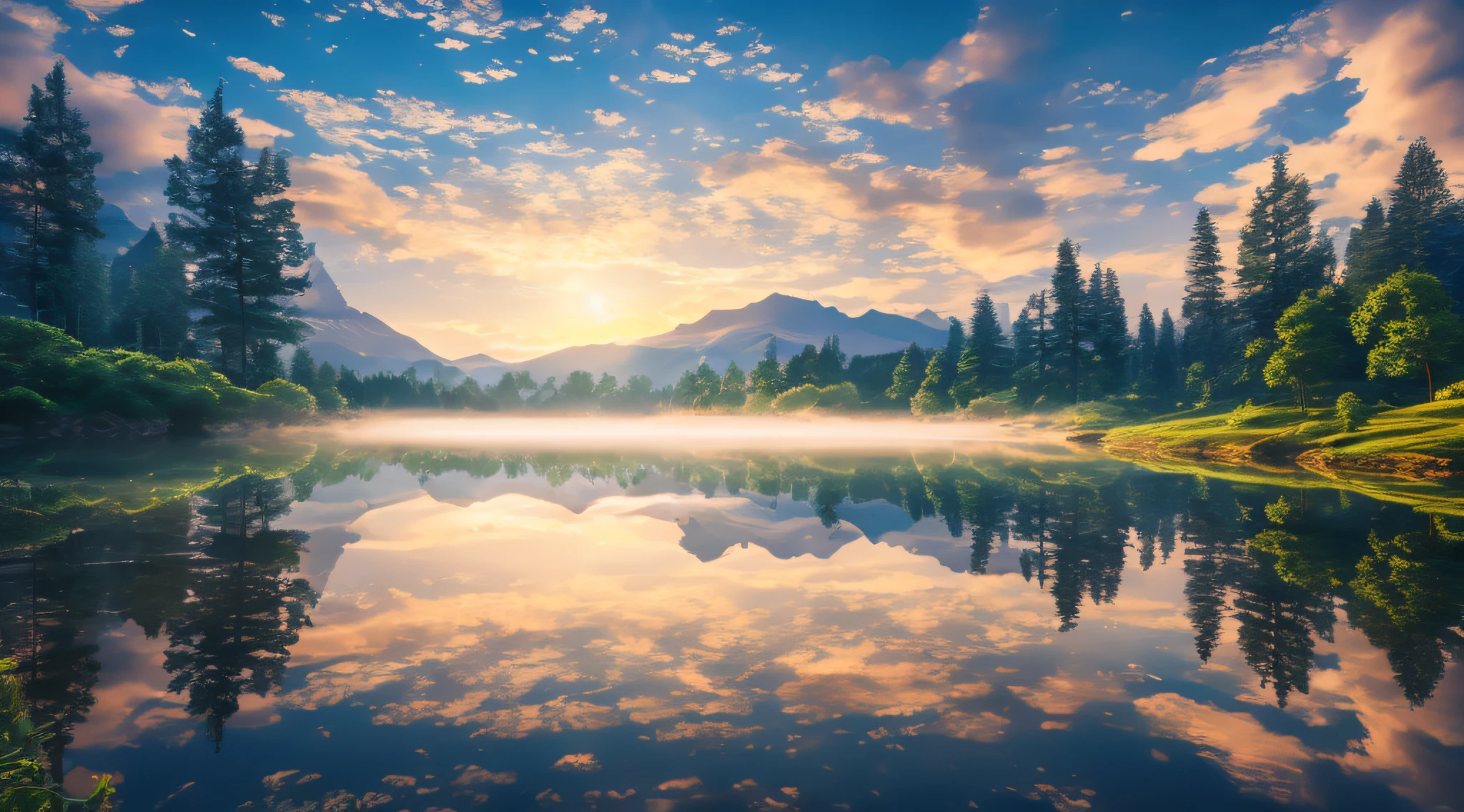 (best quality,4k,8k,highres,masterpiece:1.2),ultra-detailed,(realistic,photorealistic,photo-realistic:1.37),digital,illustration,abstract,gradient color,wavy pattern,smooth texture,surrealism,dreamy atmosphere,soft lighting,soft hues,soft edges,vibrant colors,gradient background,circular shapes,flowing lines,ethereal vibe,layers of depth,magical,transcendent,serene,calm,peaceful,universe,cosmic,touch of mystery,sunrise over mountains,misty clouds floating in the sky,reflection in water,golden rays of sunlight illuminating the scene,subtle shimmering lights,tranquil lake surrounded by lush green trees,gentle breeze rustling the leaves,harmony between nature and technology,intricate details in every element,one-of-a-kind,visually captivating,mesmerizing, winter, snowfall