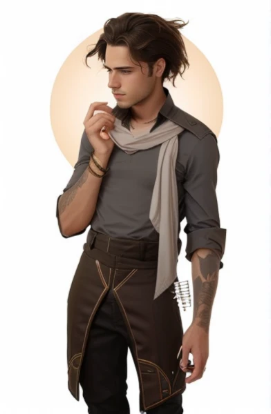 Insert missing eyes and adapt face. European young man, keep hair like this