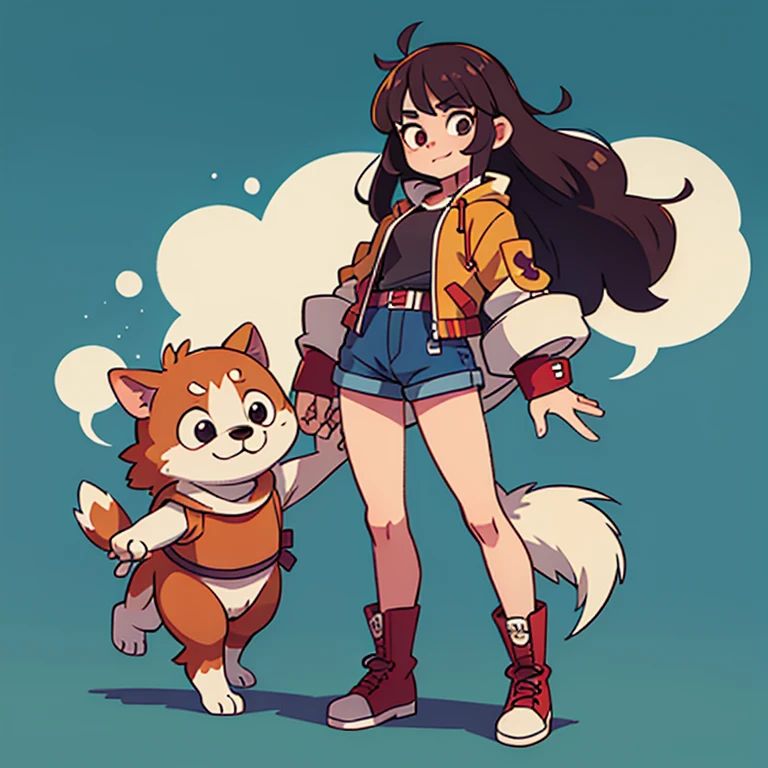 Human-dog hybrid. full length image, boots should be visible.