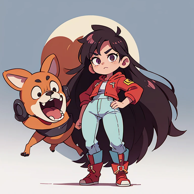 Human-dog hybrid. full length image, boots should be visible.