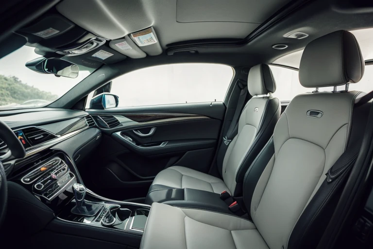 ((top-quality、in 8K、masterpiece:1.3、Raw photo))、Super high quality photos, Luxury limousine driving through the tropical jungle