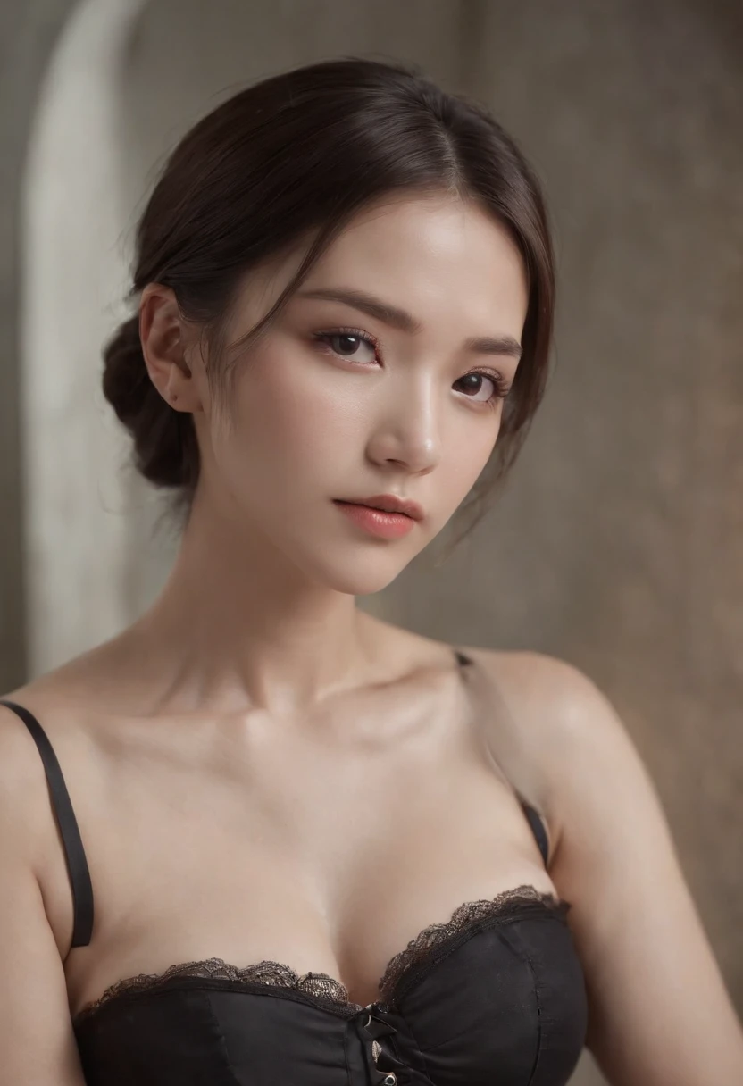 Black corset,束缚、(in a prison cell)、full body Esbian、((top-quality、8K、masterpiece:1.3))、Crisp focus:1.2、Beautiful woman with perfect body shape:1.4、Slender Abs:1.2、((layers-Cut、Colossal tits:1.2))、(Sateen、Street:1.2)、a wet body:1.5、Highly detailed facial and skin texture、A detailed eye、Bery short hair,BDSM,Slave,rubber
