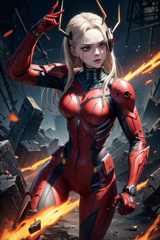 dead evil rotting zombie girl, Ant Man Cassie Lang, red costume, helmet, evil vilanious look, menacing, bloody, bloodthirsty, ripped clothes, torn apart costume, combat stance, highly detailed, vibrant appearance, creative behavior, extremly detailed, imaginative, sensual, spontaneous, highest quality, skin texture, intricate details, (cinematic lighting), RAW photo, 8k, masterpiece,best quality,ultra-detailed,very detailed illustrations,extremely detailed,intricate details,highres,super complex details,extremely detailed 8k cg wallpaper,