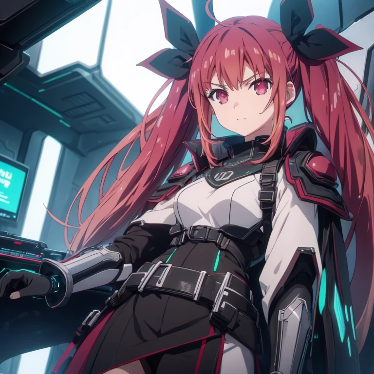 Kotori wearing future technology armor,cyberpunk anime，Futuristic，armor