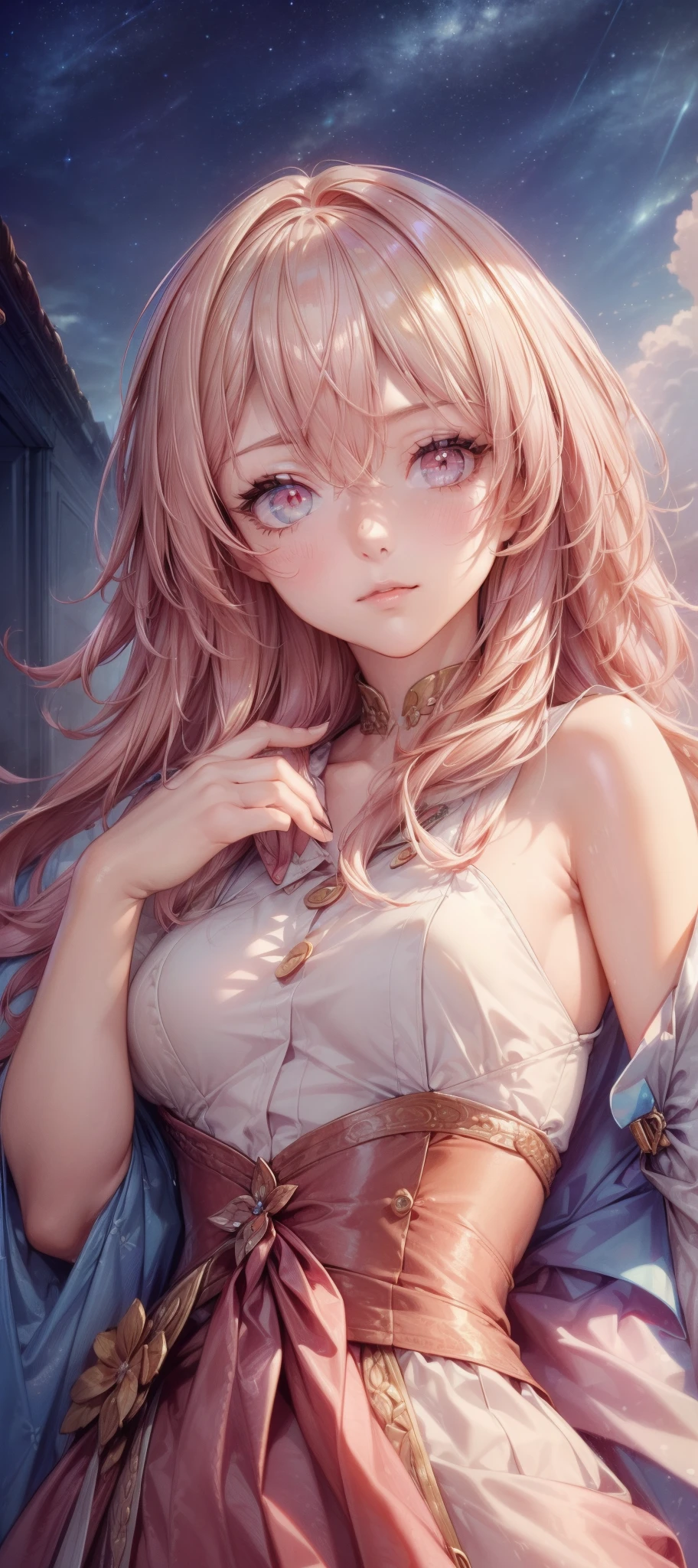 (1girl:1.3), (photorealistic:1.4), (masterpiece, top quality, best quality, official art), extreme detailed, highest detailed, (ultra-detailed), ((an extremely delicate and beautiful)), cinematic light, contemporary, silky long hair, she laying at the station, in evening, upper body, from above, shy, blush, (very sexy), (revealing clothes), (((petite))), (((exposed waist)))
