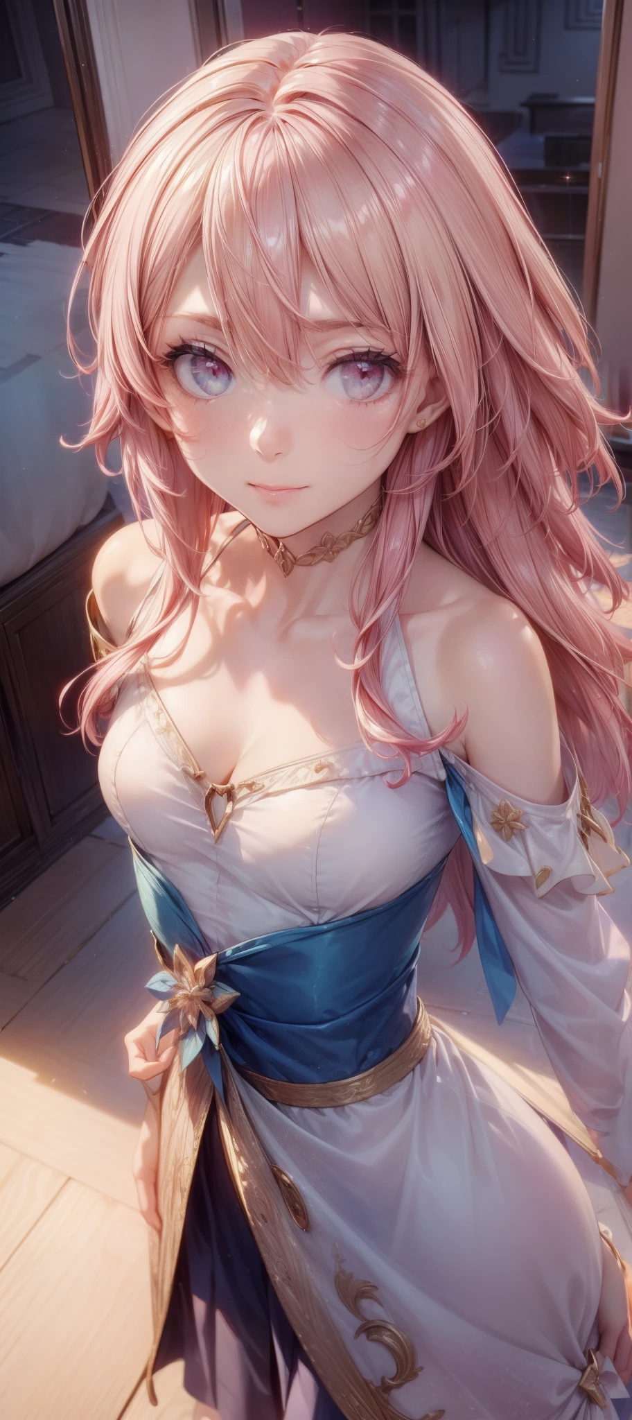 (1girl:1.3), (photorealistic:1.4), (masterpiece, top quality, best quality, official art), extreme detailed, highest detailed, (ultra-detailed), ((an extremely delicate and beautiful)), cinematic light, contemporary, silky long hair, she laying at the station, in evening, upper body, from above, shy, blush, (very sexy), (revealing clothes), (((ite))), (((exposed waist))), (((small underboob))), (((from below))),