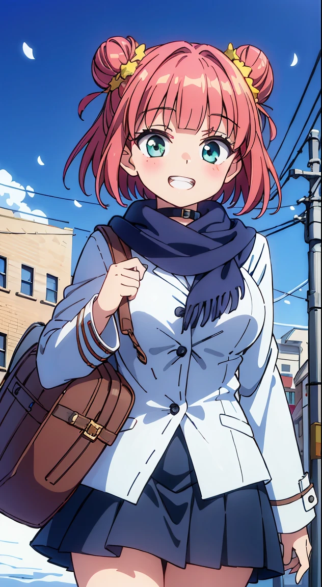 (Absurd realistic structure details),(High resolution complex and detailed text quality),(High-resolution microstructure,High poly 3 boobs boobs D rendering correction),Methods of geometry,Careful explanatory anatomy, 

BREAK,



1 beautiful girl, (17 years old girl), 1 beautiful girl, (Cute:1.5), (Chibi: 0.8), (kawaii: 1.5), (Lori: 0.5), (17 years old girl), BREAK(Red hair, short-hair,2 hair buns,Blunt bangs:1.4),(:D,grin:1.3),BREAK,{Heterochromia,pale blue eyes,pale green eyes, Eye Highlights,The first hyperfine stars:1.5},star eye silhouette,(long eyelashes, Double eyelids:1.2),(de pele branca),BREAK,Clear skin,Beautiful skin, ,(best quality face),(Top quality glowing eyes), (The best smile,Doya face:1.45),  BREAK (Pink Theme:1.4), (Vivid colors:1.3), ( Winter clothes,Long sleeves) (Skirt, Black skirt, Pleated skirt ), Miniskirt, (  coat ),School bag,Handbag,Shoulder bag,Effect of giving shine to hair, Soft smile, (Closed eyes:0.7), White coat,Looking at Viewer, Sparkle effect, random colored petals, Many petals, Fluttering petals, prismatic effects,

BREAK,(day), Standing,a closed mouth,(architecture, building, Choker, city, Cityscape, Outdoors, building, city,lamp post, Power lines, scarf, skyporn, Snow, Solo, utility pole, Winters:1.55), Waterfall,depth of fields,

 BREAK,wakame,wakame,wakame,(Cowboy Shot:1.4), 

BREAK,(Blurry background:1.3),(absurderes, hight resolution, Super Detail Art),cel shading,Clear Color, Lonely optical effect, Beautiful pictures, Bright glow, mystic atmosphere,(Close-up of girl:1.1), Mystical light particle effect,manga influence, clean line drawings,