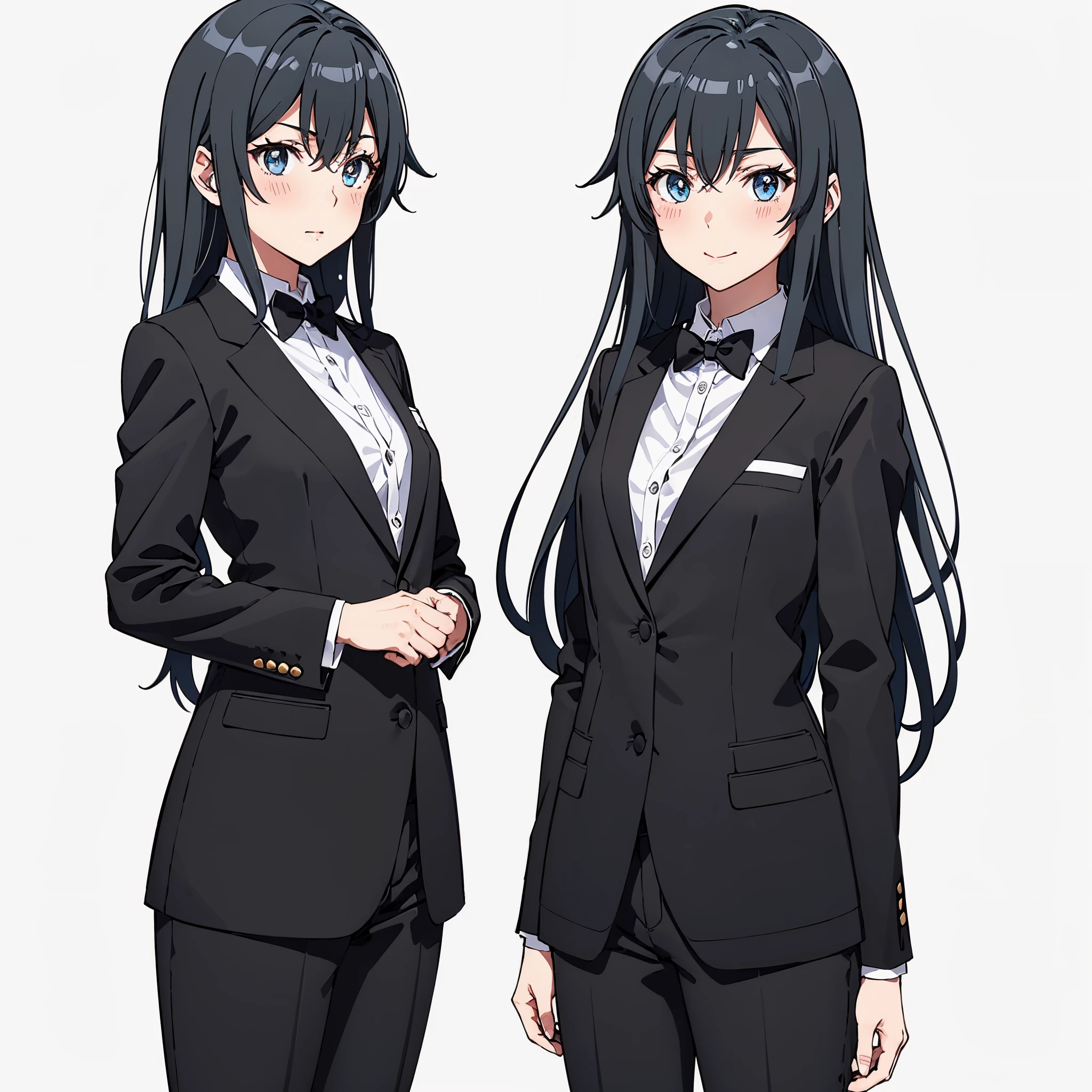 1girl, Illustration of a girl, yukinoshita yukino, view wears a tuxedo tailcoat, standing, ((Anime)) 8k colerfull