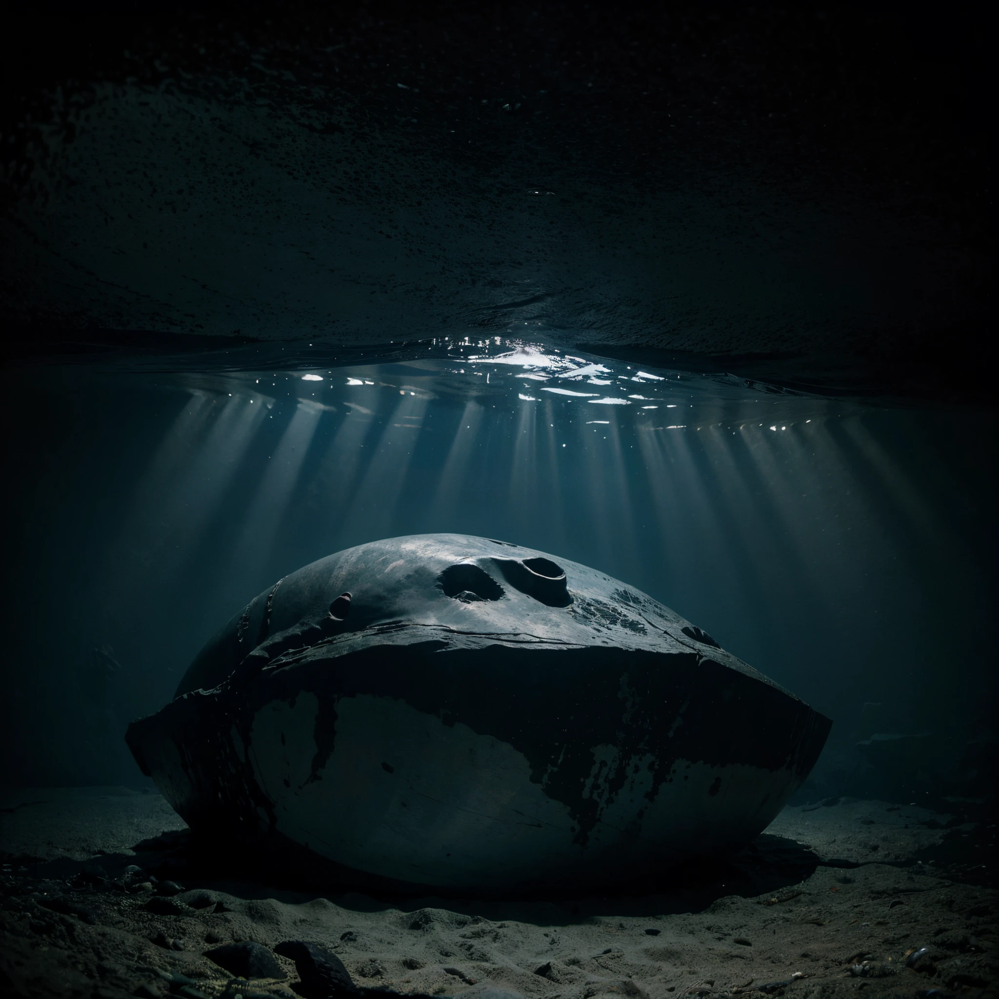 Fall into the shadows of the deep sea, look up at the sky, sink, relax and sink