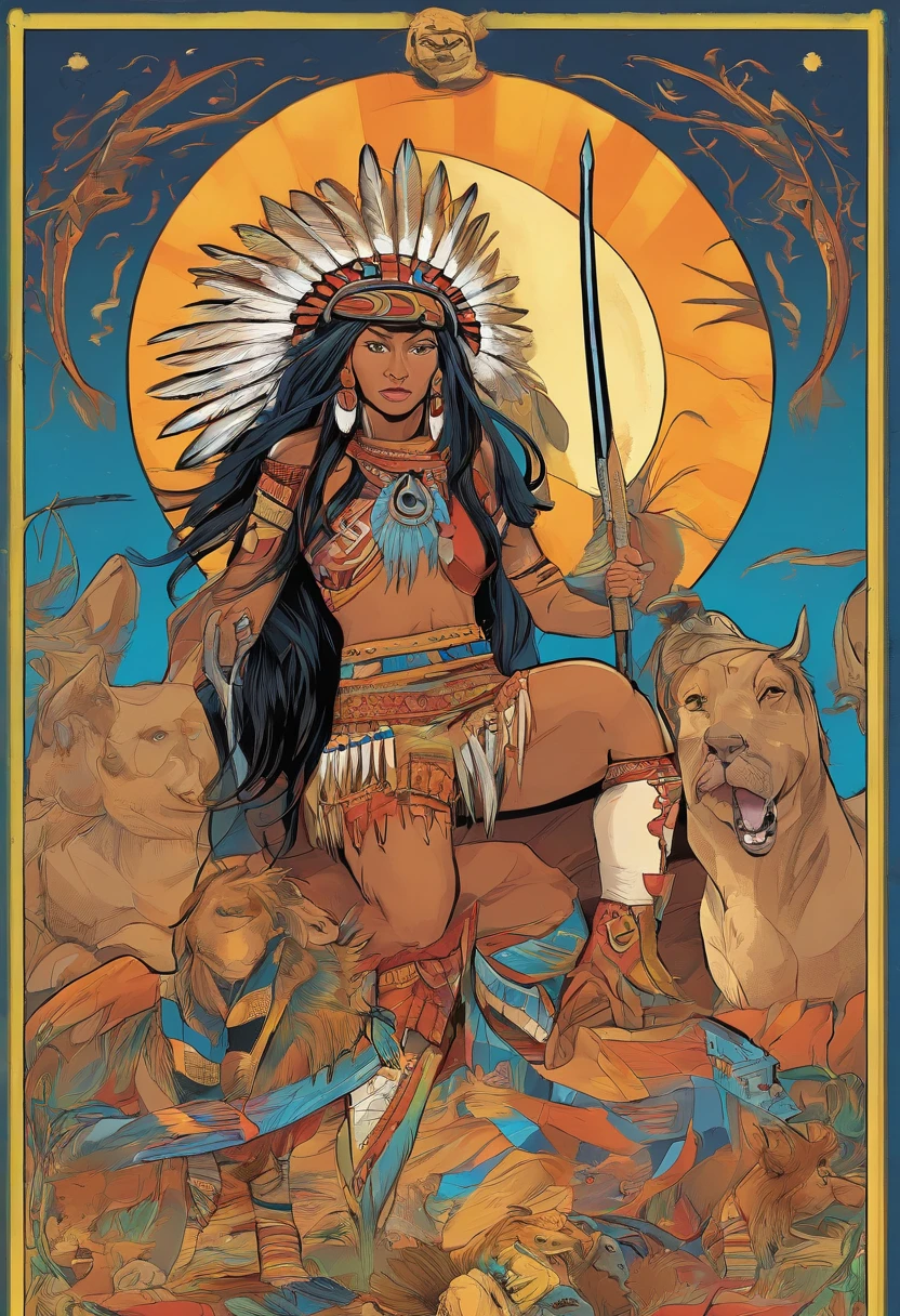 Le style Christophe Young; Award-Winning Bust,A beautiful woman wearing a Native American headdress, Native Americans on horseback in the background : Shameon fantastique America, Native American Art, native american, Local Art, Native American warrior, Native American warrior, Guerrier indien, Warrior on Horseback, inspired by George Catlin, Native American Folk Art, Guerrier spirituel, inspired by Karl Bodmer, The Goddess of the Hunt and the Moon, aboriginal