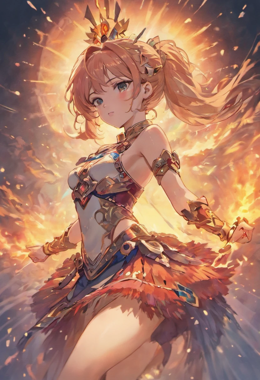 Anime woman in revealing treasure outfit