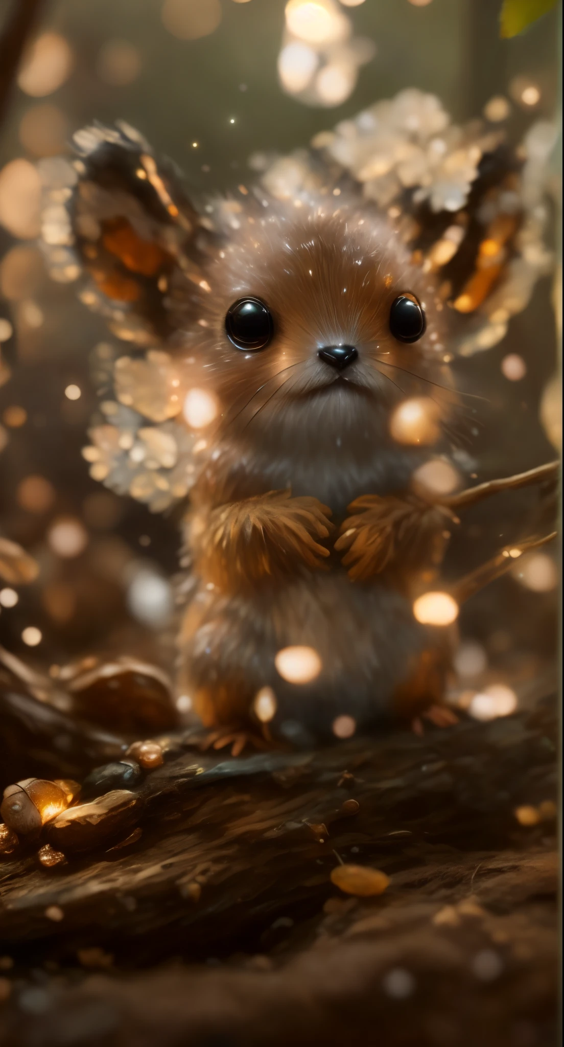 closeup angle of cute tiny little glowworms illuminating a bush, a detailed painting, cgsociety, detailed painting, artstation hd, high detail, cgsociety, photorealism, concept art, artstation hd, official art, bokeh