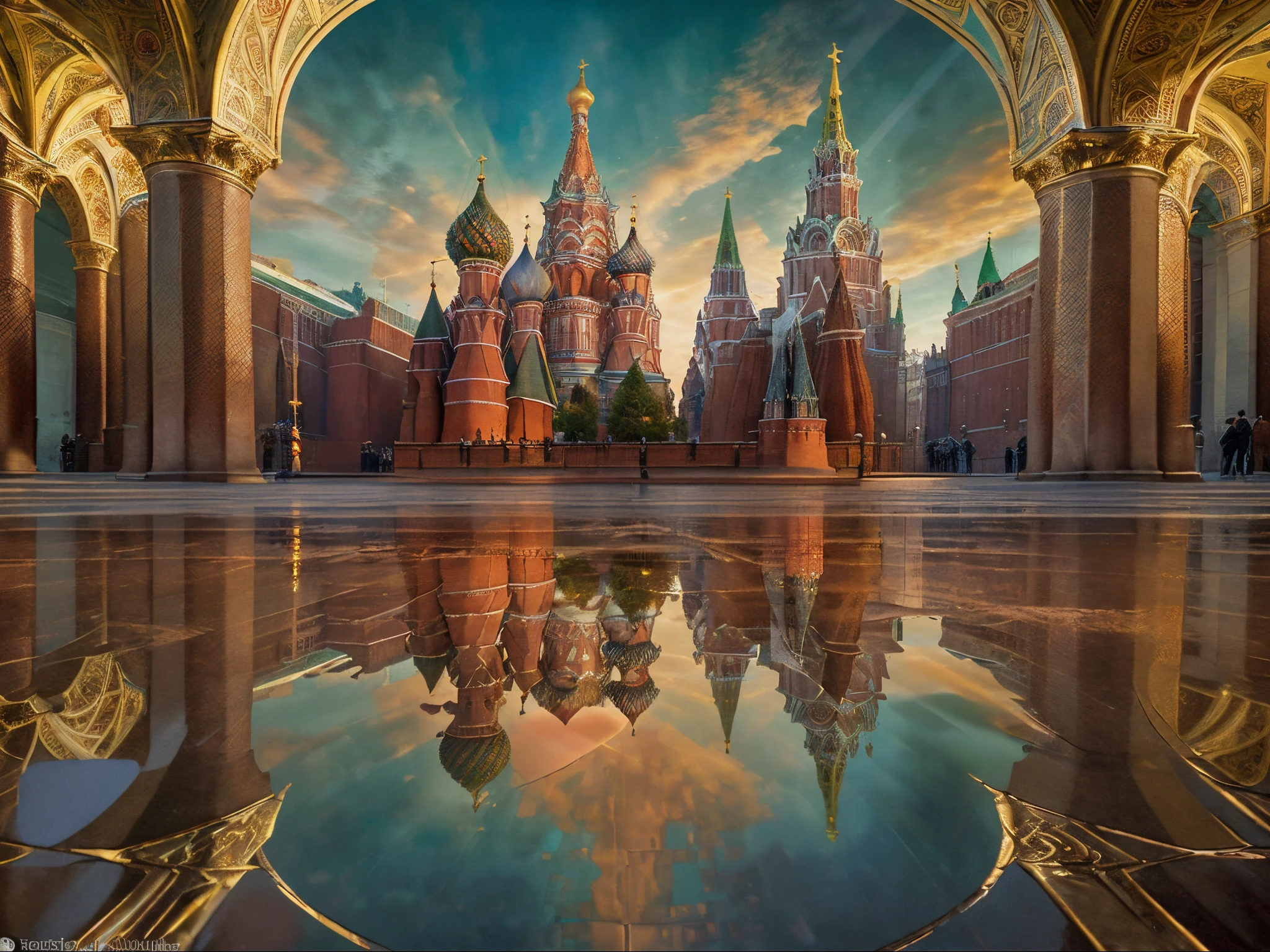 Views of Moscow's iconic Red Square come to life in this breathtaking painting. The vibrant strokes reveal the intricate grandeur of St. Basil's Cathedral, the stately Kremlin, and the surrounding historical buildings. Each architectural wonder is meticulously captured with rich, vibrant colors that bring forth a sense of awe and wonder. The minute details, from the ornate domes to the elaborate carvings, showcase the architectural brilliance that has defined Moscow's history. This masterful painting encapsulates the captivating beauty and timeless allure of Red Square, inviting viewers to immerse themselves in its rich history and architectural splendor.
