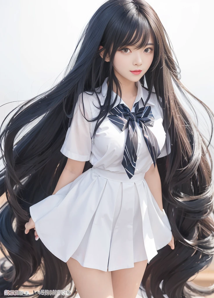 Anime manga girl,cabelos preto e longos,White shirt and blue tie, Anime cute art style, anime rapunzel girl, Long smooth and silky hair, Ilya Kuvshinov long hair, Fleet collection style, Curvy little , from girls, Detailed pubic hair. Girl Front, Beautiful anime high school girl, Cute anime waifu wearing nice clothes,8K, Ultra-fine smooth black shampoo,straight, silky black hair,black long straight hair,Silky black hair trembling,Smooth black long straight hair,Her silky black hair danced,Smooth black straight hair keeps flying,Extremely smooth one meter straight hair,Super Long Straight Hair,Very soft,black hair color hair, Straight hair one meter long,A Lot of Hair,Hair strands are clearly visible,The hair is thick,Top hair quality,The hair is too smooth,Hair is unusually smooth,The shine of the hair is dazzling,