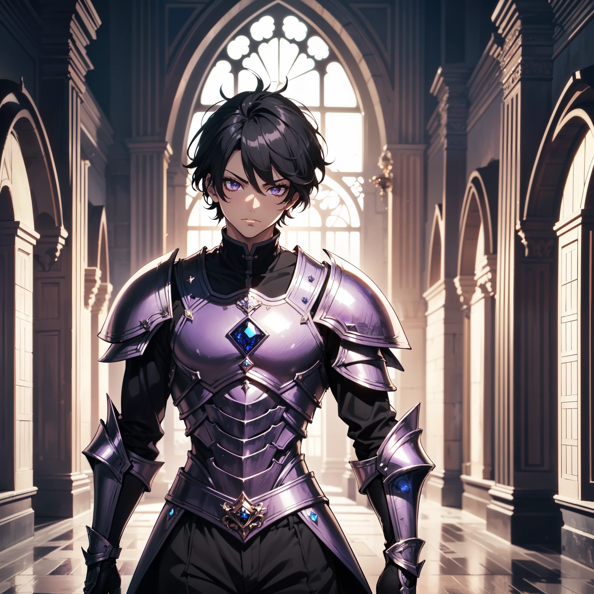 128K Ultra High Definition,
128K Ultra High Quality,
128K Ultra High Resolution,
Best Definition,
Best Quality,
Best Resolution,
Perfectly Detailed,
Perfectly Designed,
Extremely Detailed,
Extremely Designed,
Hyper Detailed,
Hyper Definition,
Hyper Quality,
Hyper Resolution,
Masterpiece,
(((Anime))),
Body Shot,
(((Boy))),
Handsome,
Muscular Body,
(((Black Short Hair))),
(((Purple Eyes))),
(((Hyper Detailed & Perfectly Designed With Ultra High Quality Blue Sapphire Warlord Armor))),
(((Inside Of Medieval Royal Palace Background Scenery))),