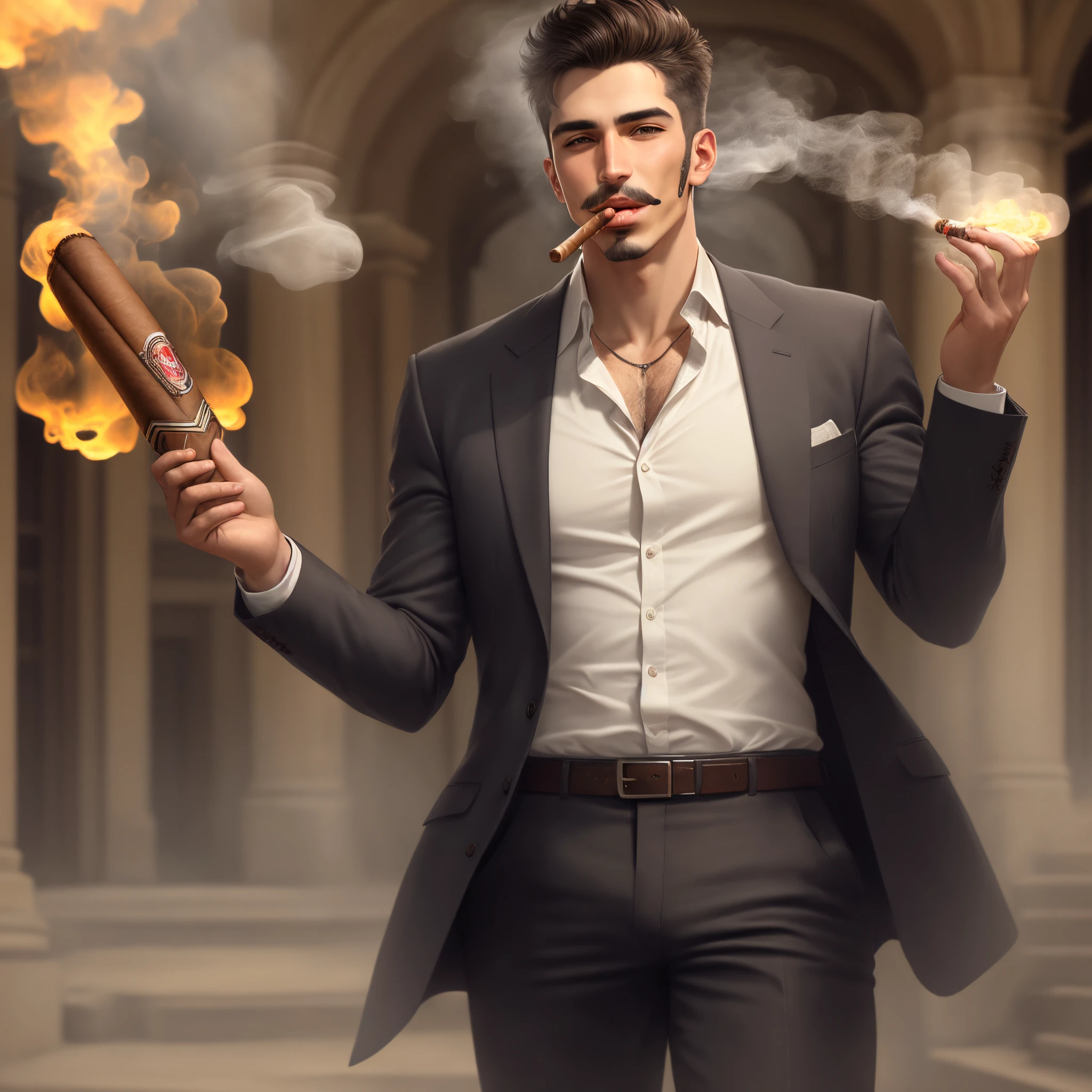 Man with cigar