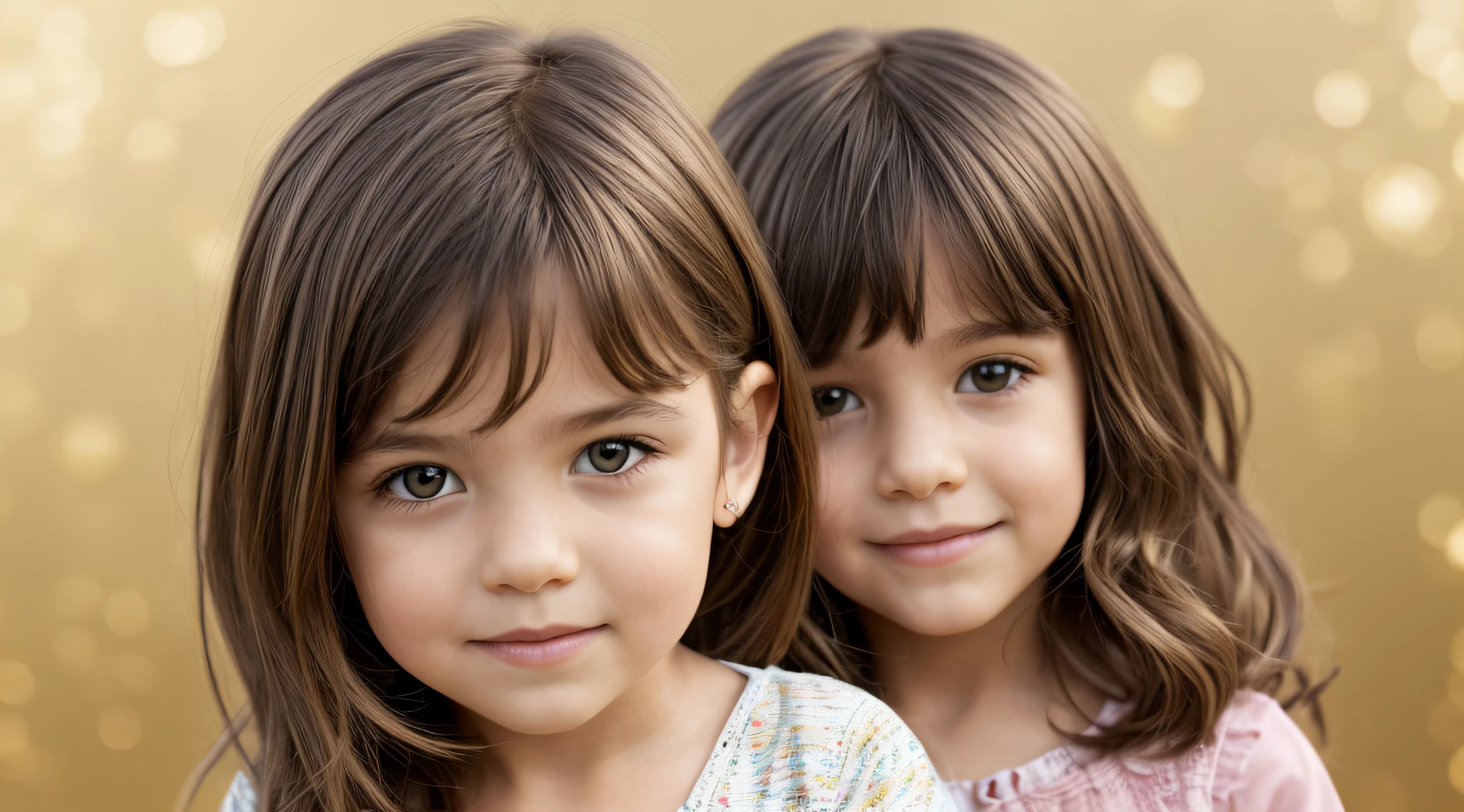 CABELO COMPRIDO LOIRO KIDS OURO. Metallic background