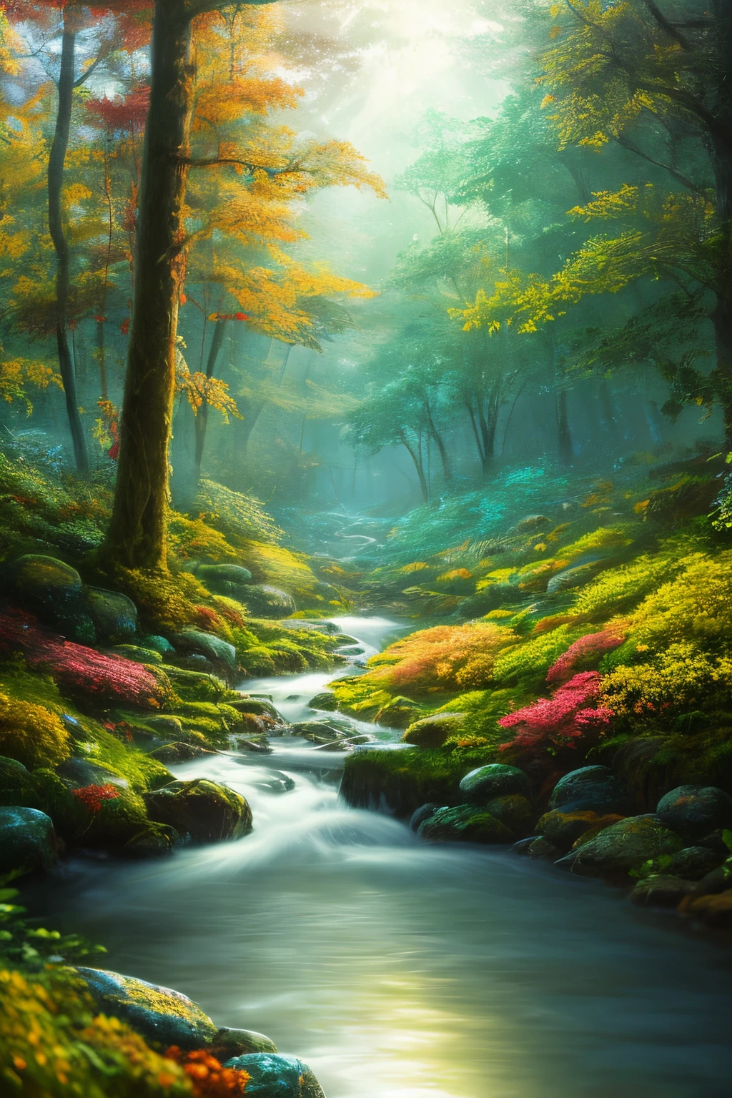 masterpiece, best quality, high quality,extremely detailed CG unity 8k wallpaper, An enchanting and dreamy scene of a fantasy forest, with towering trees, glowing mushrooms, and hidden fairy glens, creating a sense of mystique and enchantment, artstation, digital illustration, intricate, trending, pastel colors, oil paiting, award winning photography, Bokeh, Depth of Field, HDR, bloom, Chromatic Aberration ,Photorealistic,extremely detailed, trending on artstation, trending on CGsociety, Intricate, High Detail, dramatic, art by midjourney