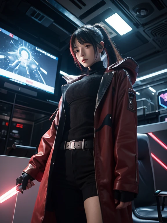 cyber punk perssonage，Metaverse，style of anime，sense of science and technology，Sci-fi sense