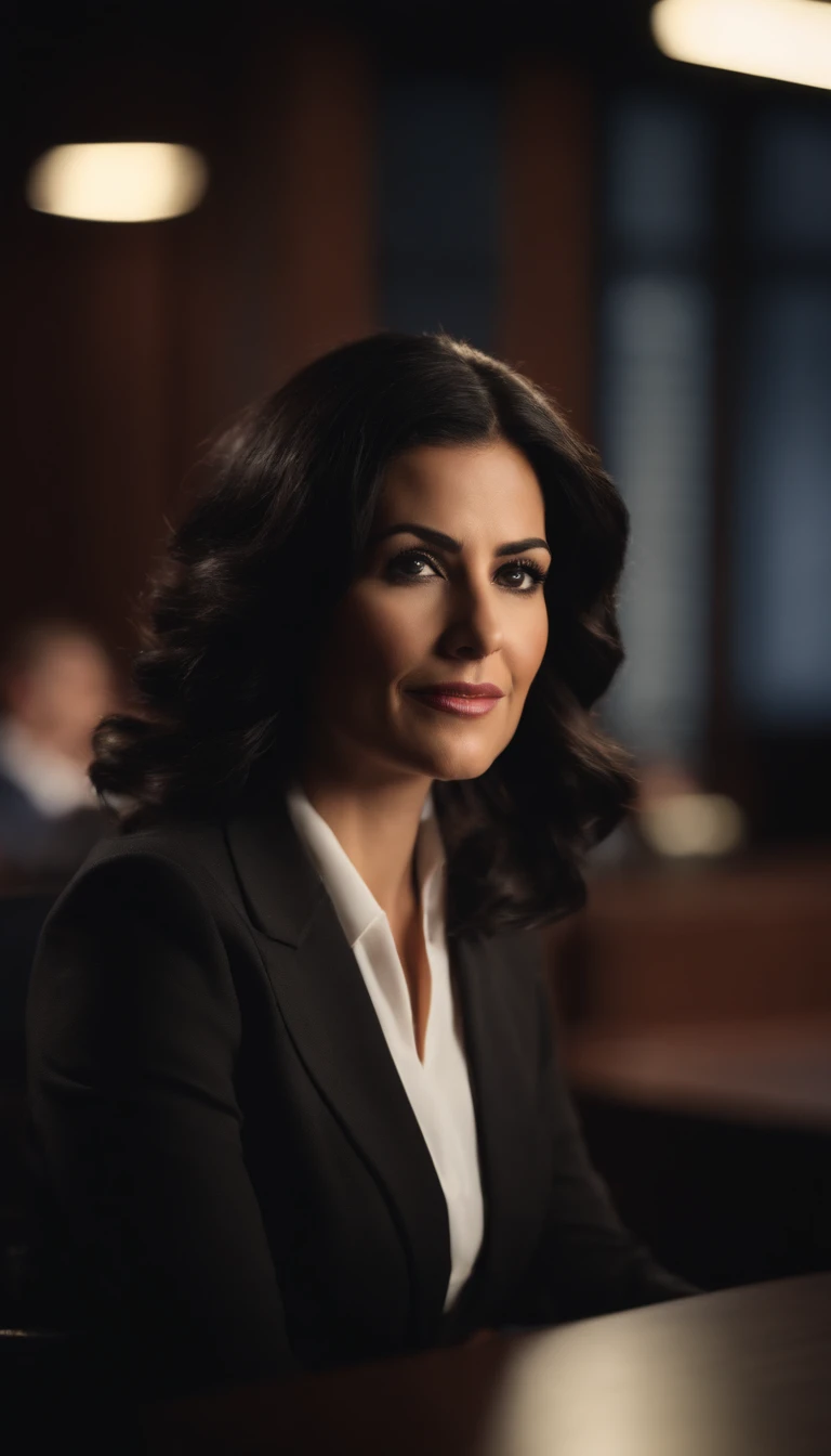black-haired female newscaster