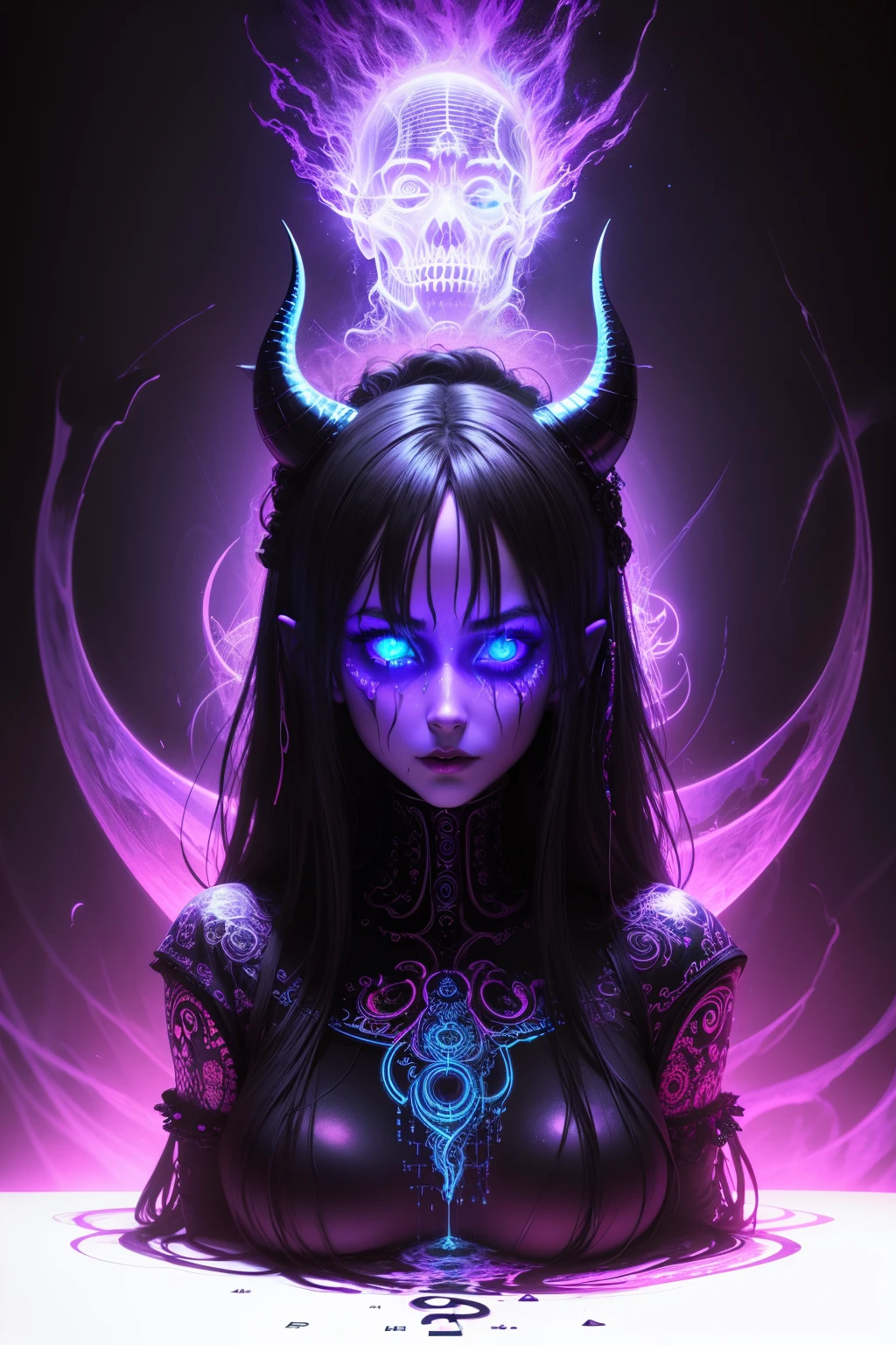 surreal art, 666, black light