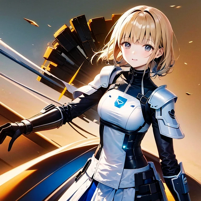 Mahiru wearing future technology armor,cyberpunk anime,Futuristic,armor