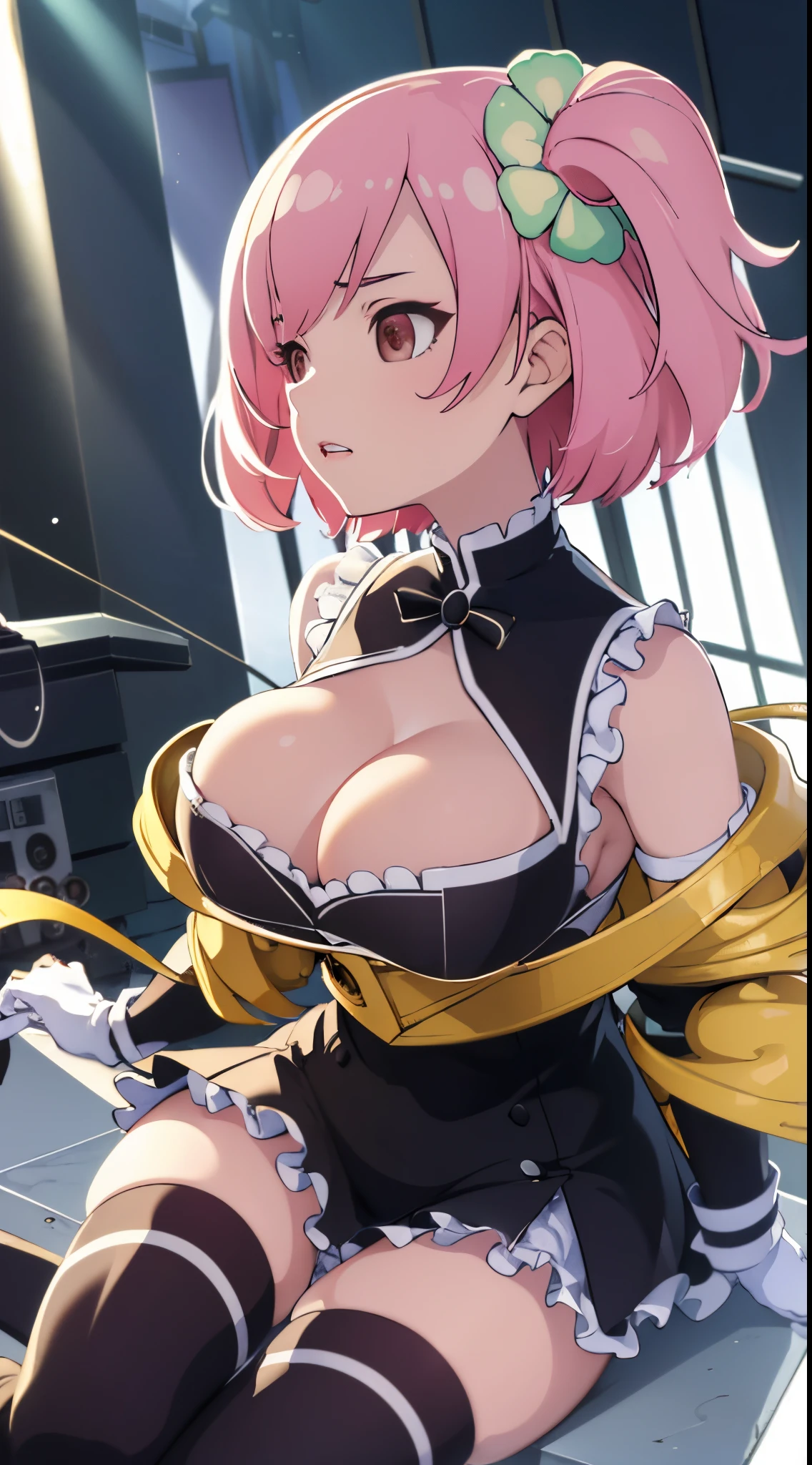 masterpiece, best quality, absurdres , perfect anatomy , riri hitotsuyanagi ,1girl ,(((busty))), Lustrous skin, Dramatic light
