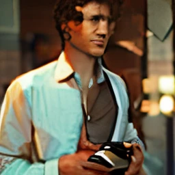 Beautiful boy with coffee
