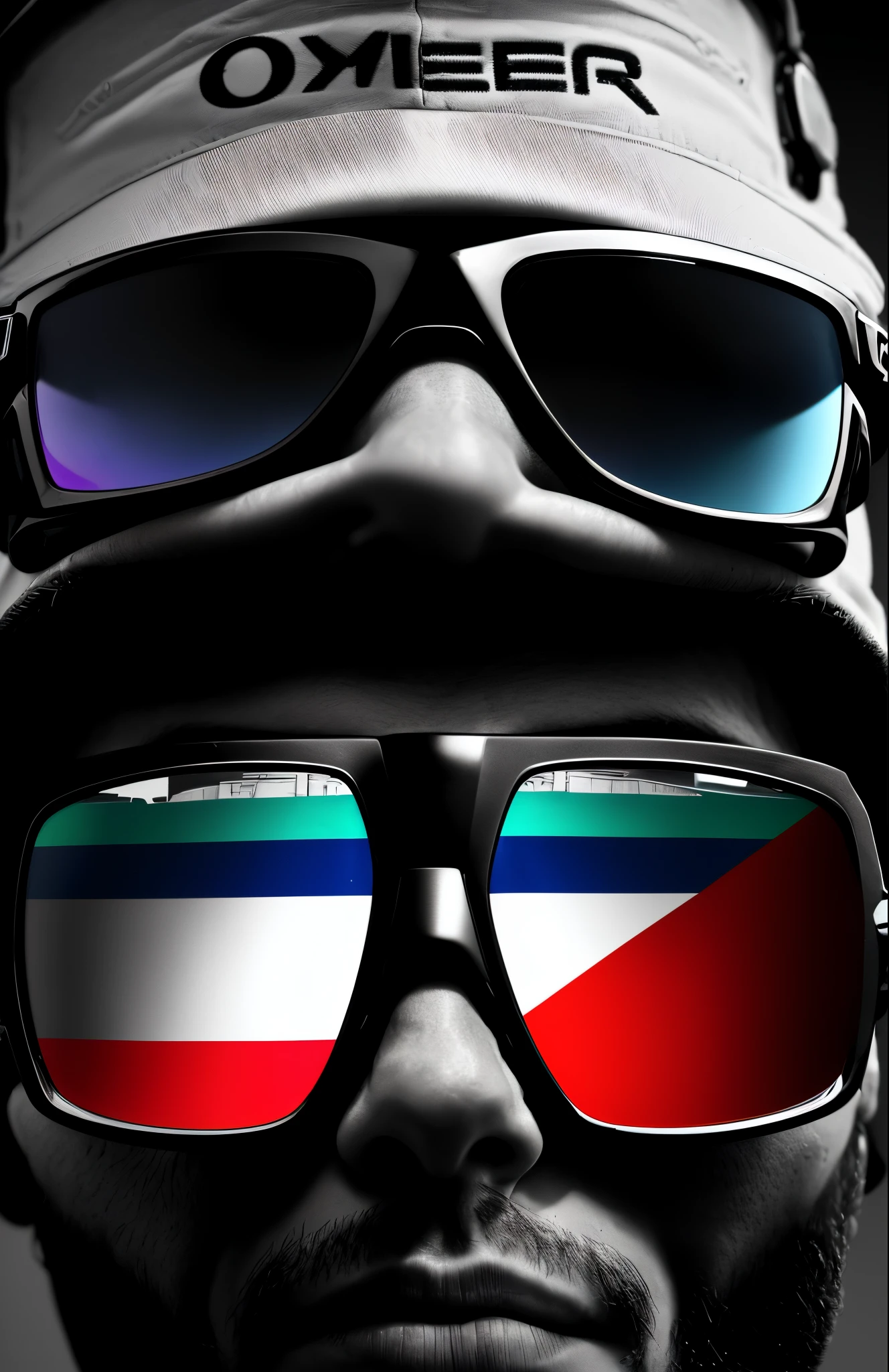 BANDEIRA FUNDO PRETO, ALIENIGENA ACENANDO, USANDO OCULOS OVER THE TOP OAKLEY, TITULO VAMOS MEXER TRIP