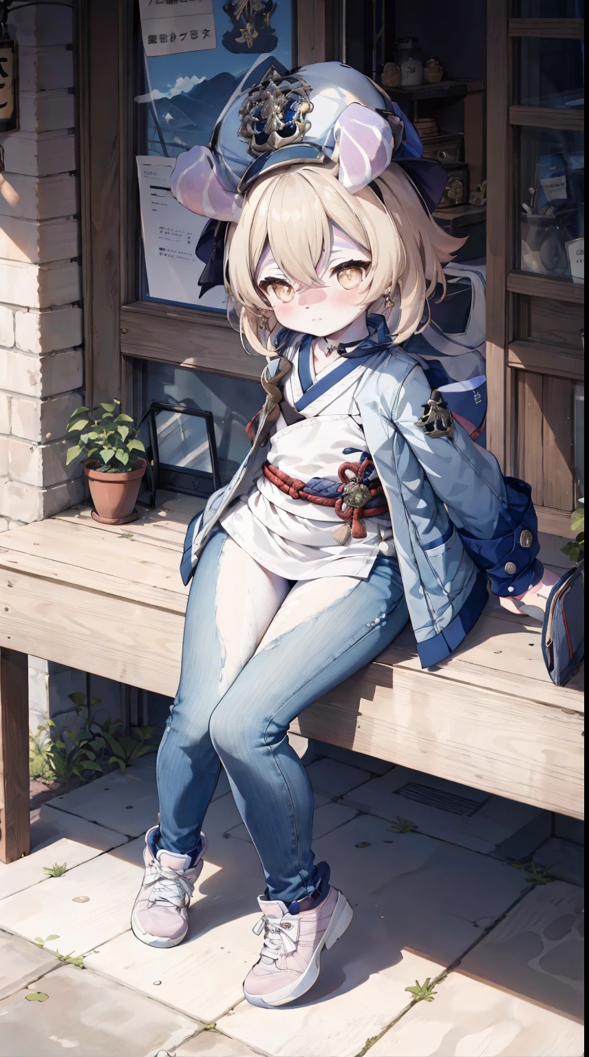 Melousine|genshin impact, masterpiece, bestquality,3 girl,young girl, japanese school uniform, unstable _Front,oily shiny skin,flat chest,nice leg line:1.3,thick thighs, thin-waist,, red_streaks_light_wrap_dress, white_platform_sneakers, woven_El_bag, straw_headgear, gold_hoop_earrings, jacket, In a 19th century French town, long jeans city scenery,looking at the audience,From Top:1.2,dynamic angle