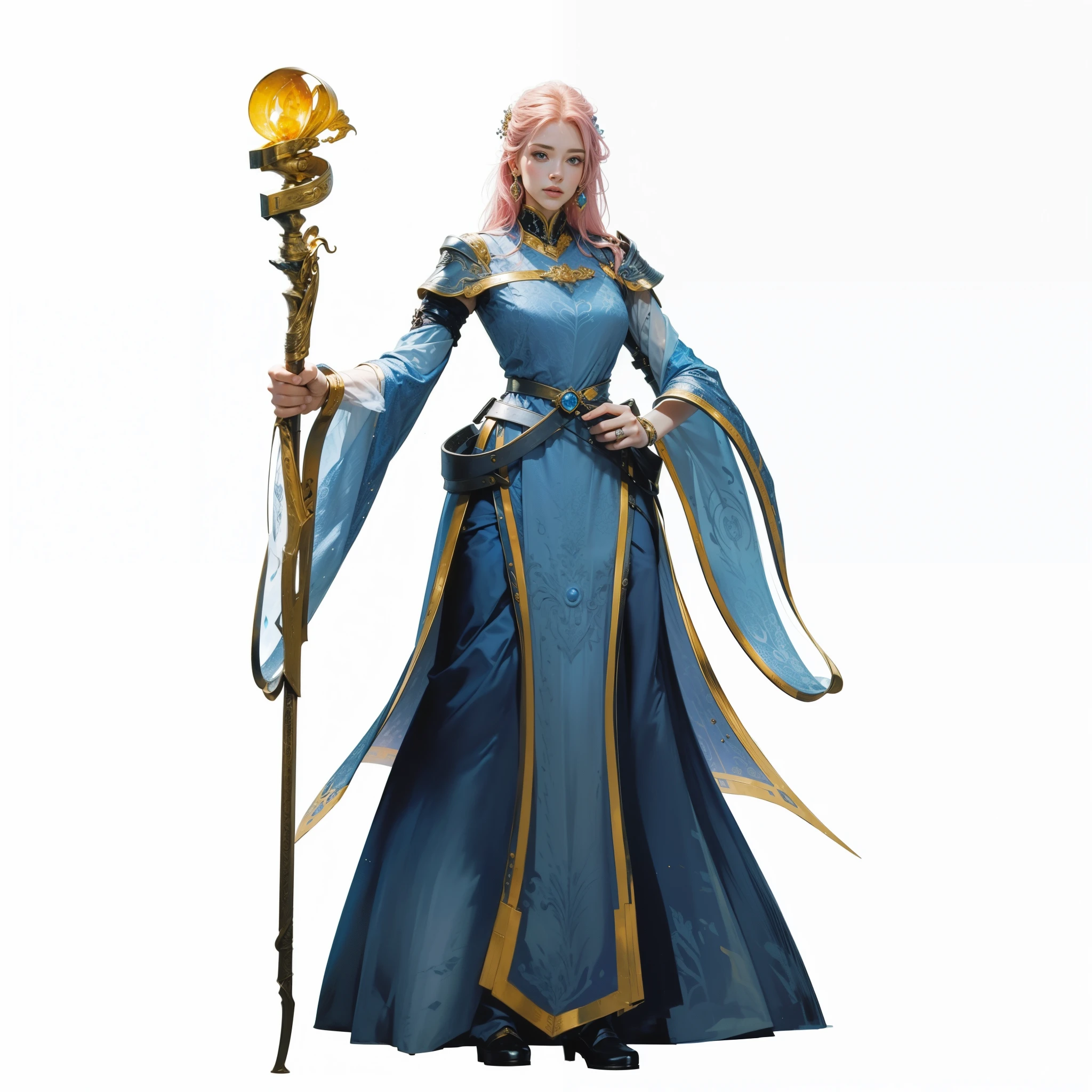 A pink-haired,in pink,cloths,evening formal robes,offcial dress,mages,employee,sceptre,leathers,eBlue eyes,Beutiful women,bow and arrows,leathers,metals,ssmile,low head,small loli,Teenage girl,human character,the face,the hair,Hairline,woman's face,femele,combed hair,sweetheart,heads,the face,jewely,precious stones,diamond,flashy clothes,obi strip,Decorative style,metals,metals,golds,soybean,Cloth pleats,precious stones,32K ,(tmasterpiece,top-quality,Best quality at best,offcial art),(8K,Best quality at best,tmasterpiece:1.2),(((white backgrounid,)))(strike/Baoxiang),dream-like,European people,medieval times