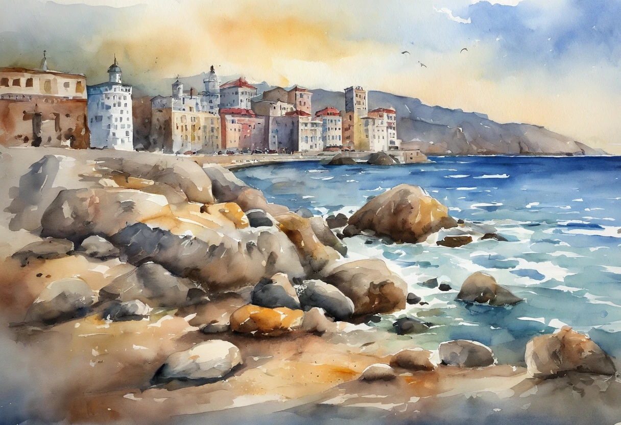 Dalian，sea beach，Several Dalian harbor seals，Slapstick，the sea