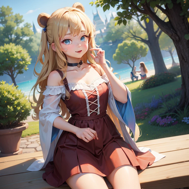 Cute girl，Disney  style，storybook illustrations