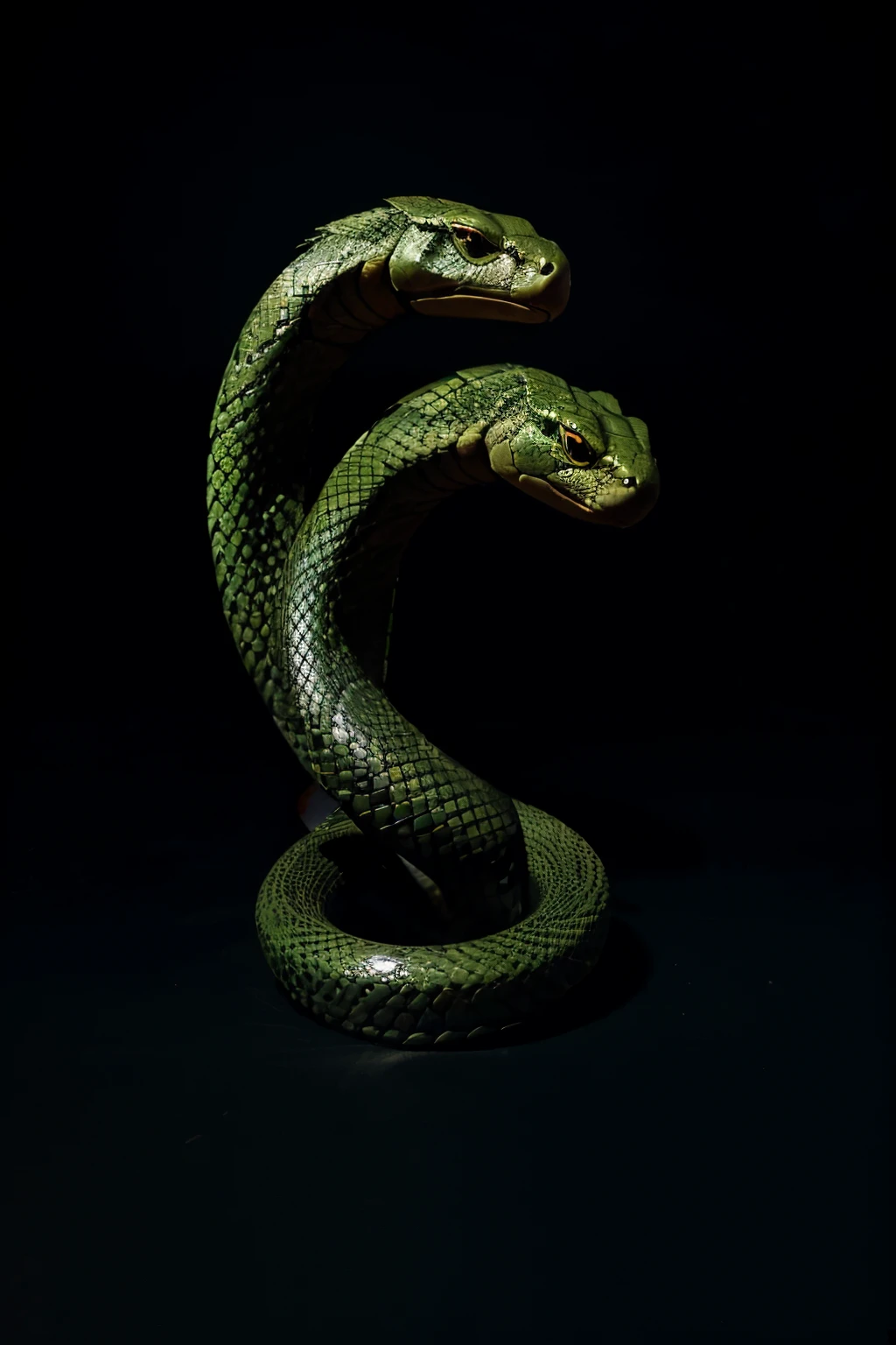 cobra snake meme image on black background