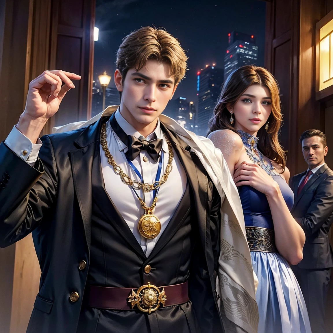 Constantine the Great、A successful gem and jewelry watch business in the shining city of Istanbul.、He is known as a charismatic businessman of the new generation.。His lion-like gaze、In addition to attracting those around you、It makes you feel the strength hidden behind it.。 outwardly diligent and competent、He acts like a bright and refreshing young man.。On the other hand、There is a friendly yet dangerous glint in his gaze.、His keen insight is like a lion finding its prey.、Understand the behind-the-scenes strategies of your business。 his family life、Filled with happy times with my adorable wife。Although he is elegant、Cherish your wife who knows nothing、truth、faithful、as a kind husband、building a family。His bright and sharp eyes、love for family and、It shows the decision-making power that lies ahead.。 however、in the business world、He shows a cold and tough side.。If necessary、Fight mercilessly against traitors and rivals、We will do whatever it takes to protect our own success.。With his ruthless decisiveness and strong leadership,、his business is stable、is growing。 Constantine the Great、While having the charm of a modern romance hero、He is a great leader who achieved historical achievements.