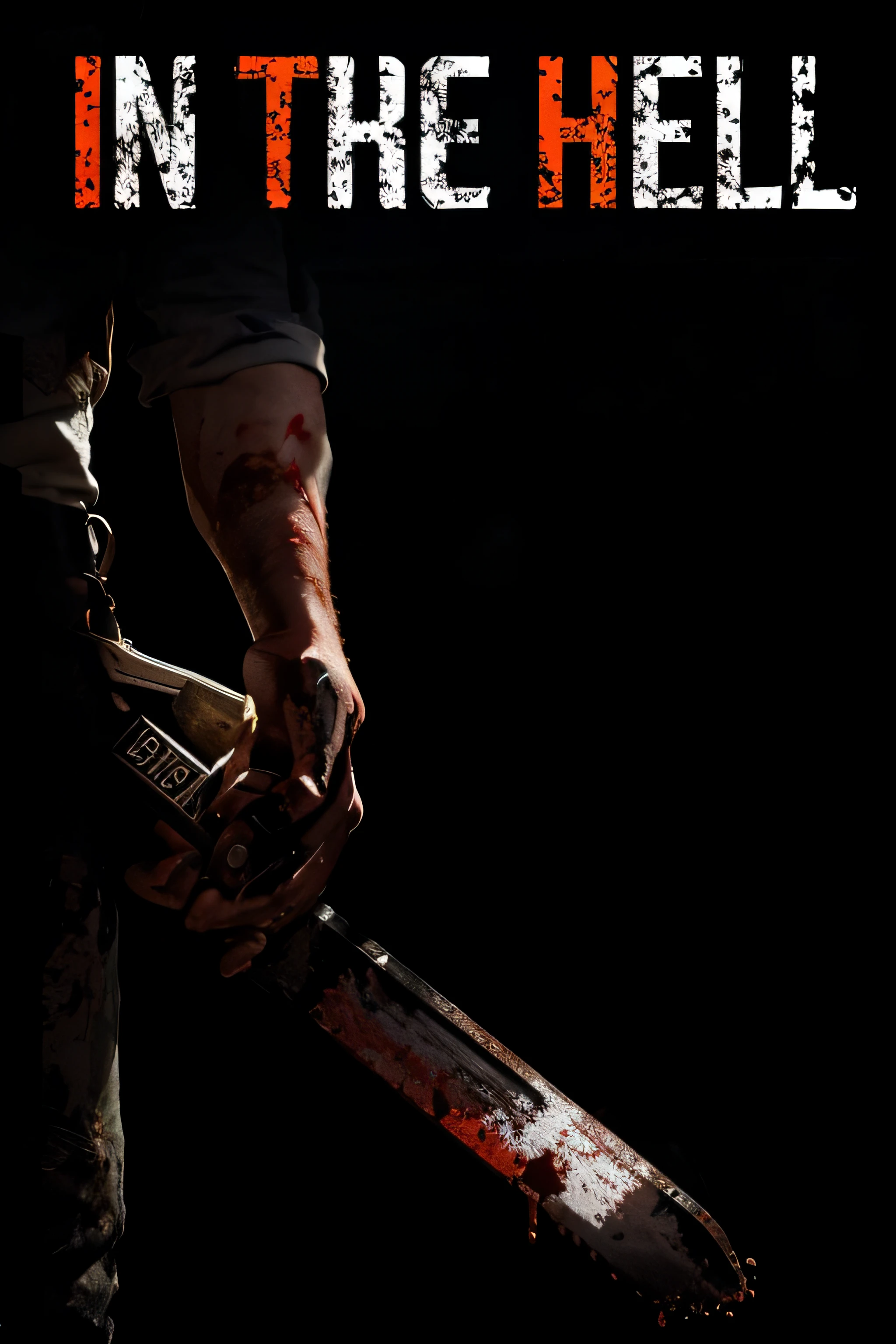 recrie a imagem colocando sangue no personagem'forearm
