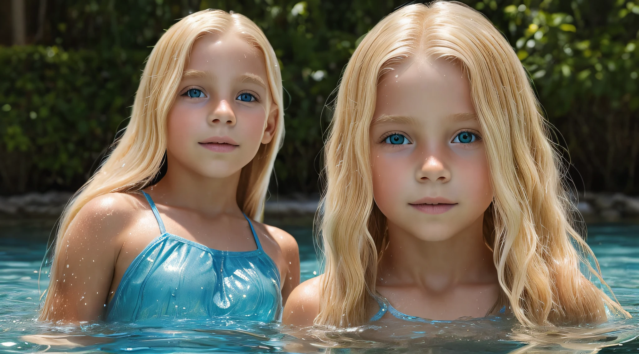 (master part, alta qualidade, melhor qualidade, Arte Oficial, Beauty and Aesthetics:1.2),water element, girl made of water,1 KIDS blonde long hair ,water,Realistic,realidade,