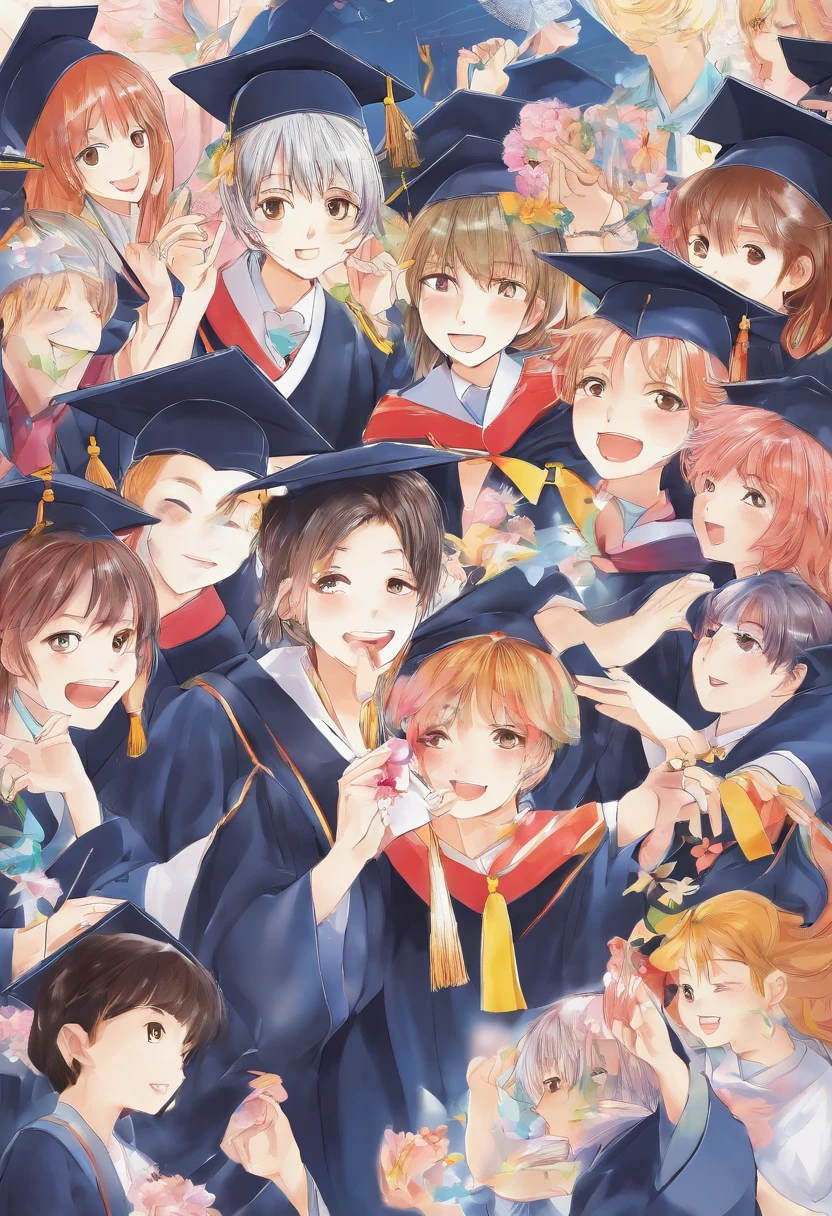 graduation ceremony, delight, Many people