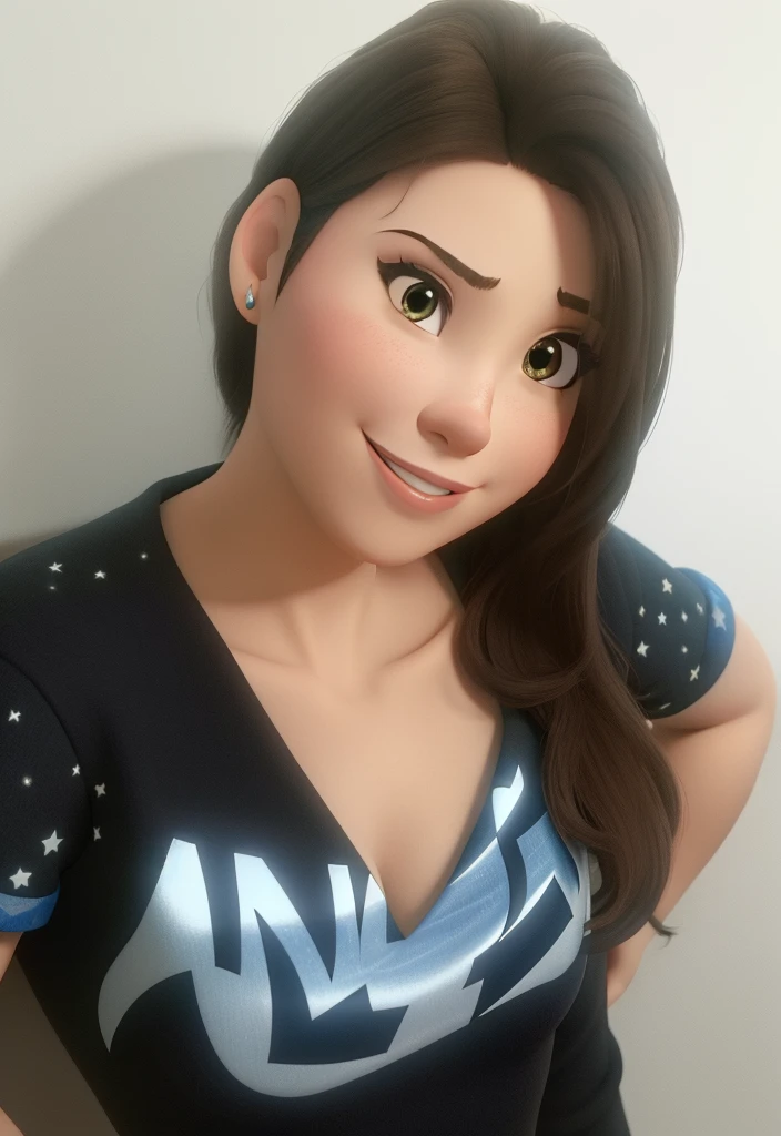 Mulher rockeira no estilo Disney Pixar em alta qualidade