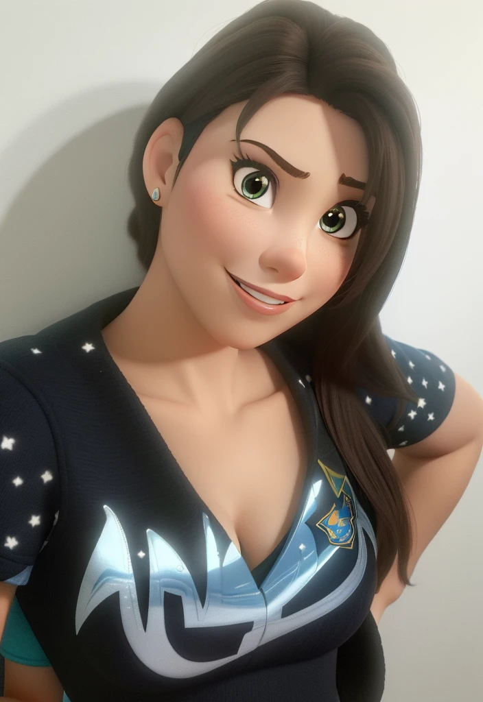 Mulher rockeira no estilo Disney Pixar em alta qualidade